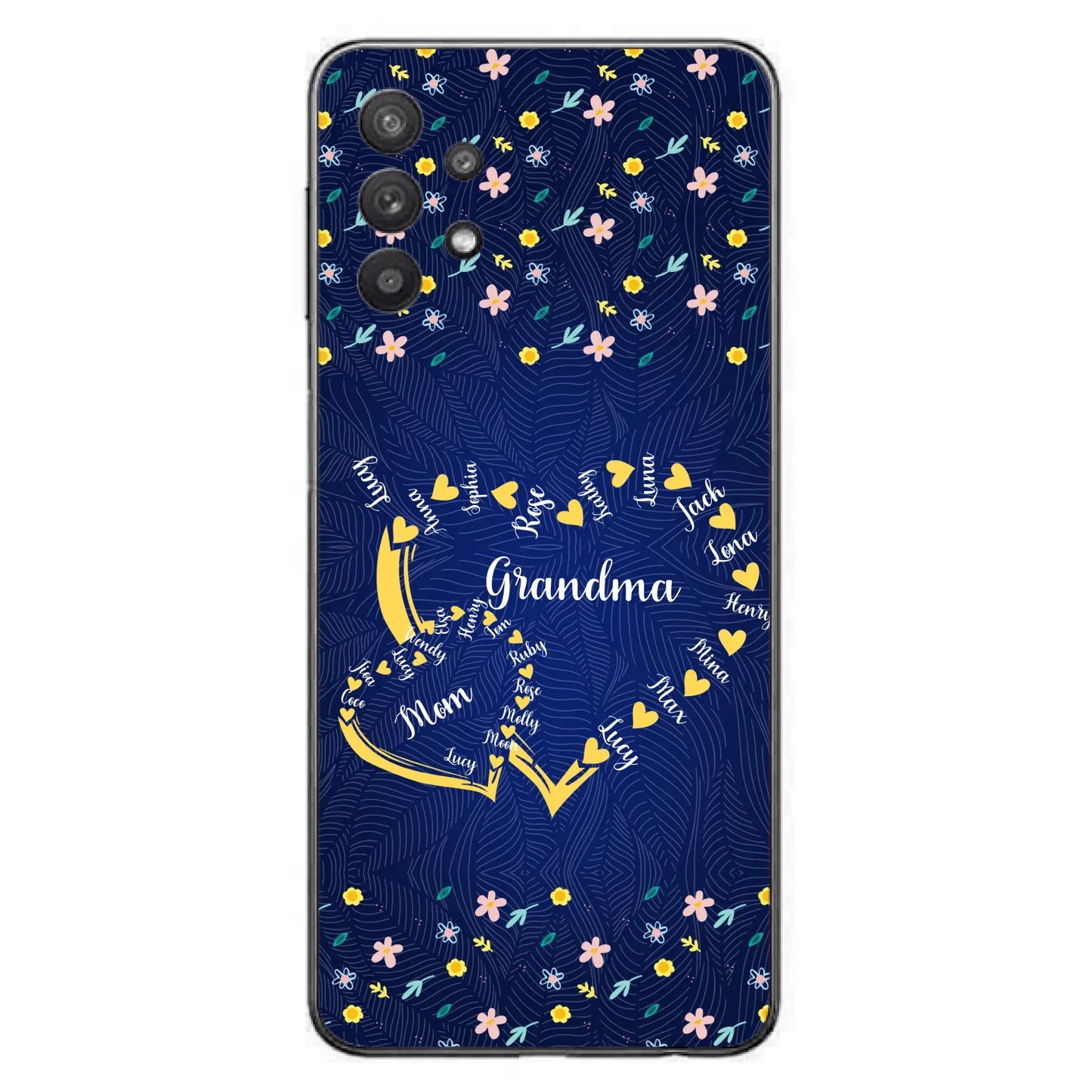 Custom Personalized Grandma Mom Phone Case - Gift Idea For Mother's Day - Upto 12 Kids - Case For iPhone And Samsung