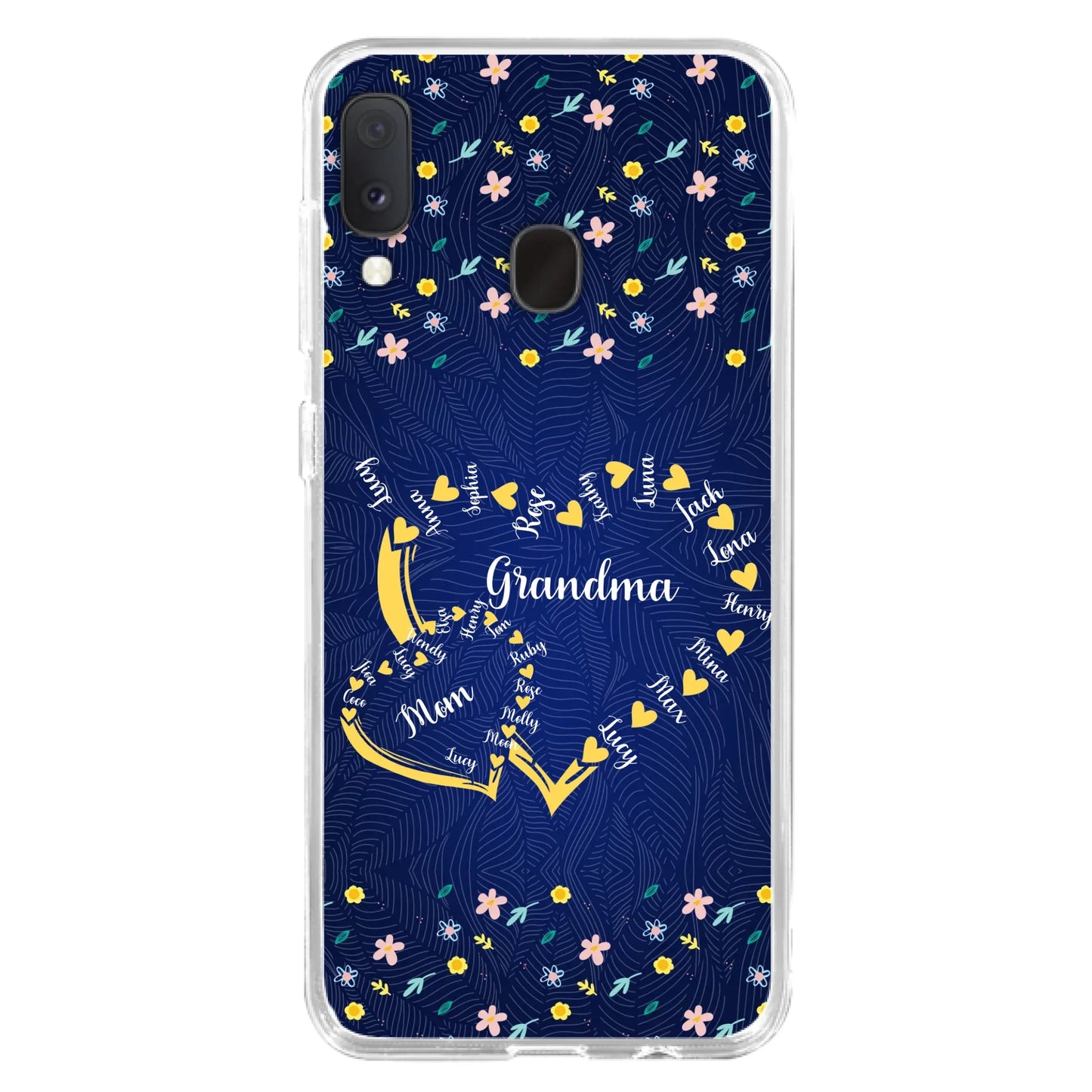 Custom Personalized Grandma Mom Phone Case - Gift Idea For Mother's Day - Upto 12 Kids - Case For iPhone And Samsung