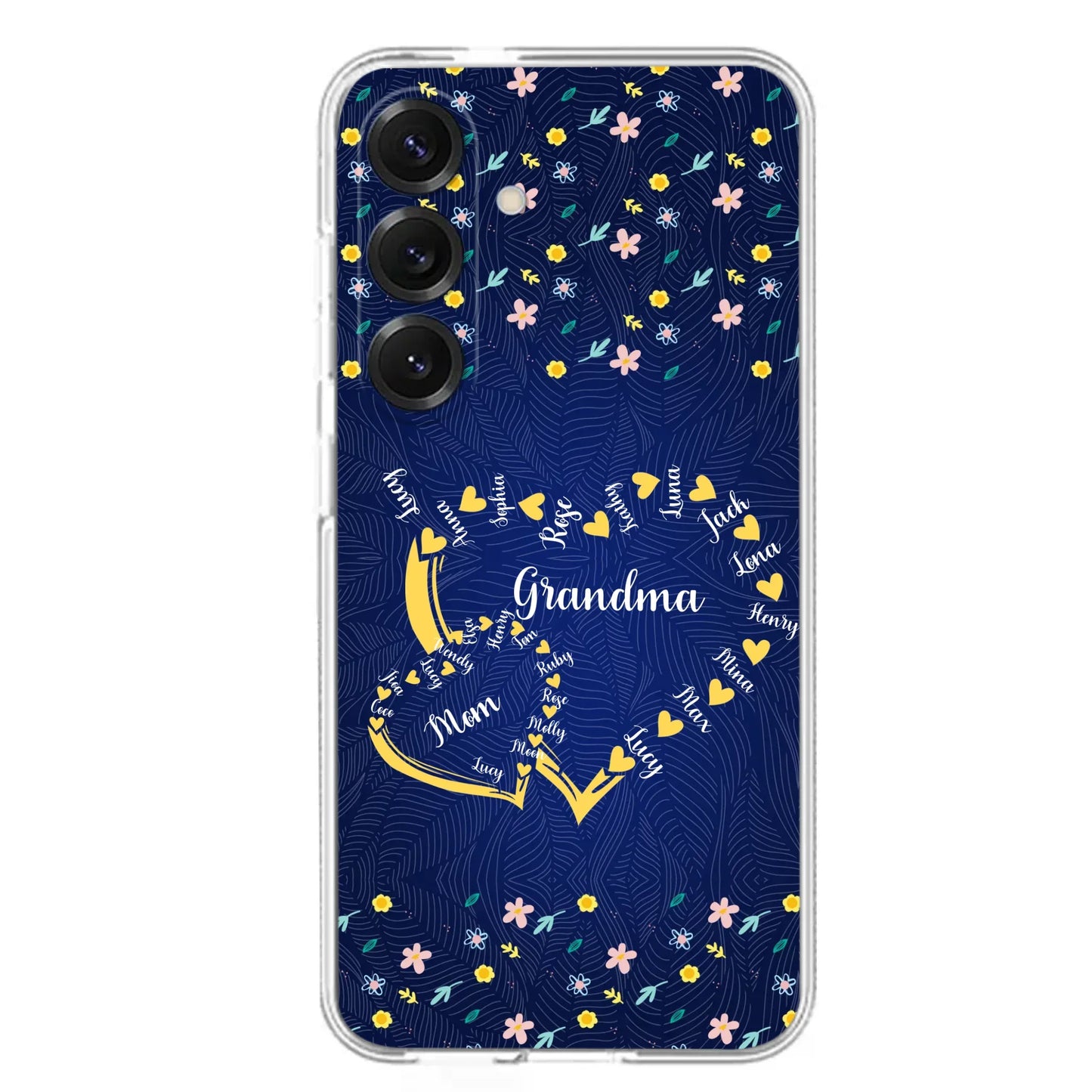 Custom Personalized Grandma Mom Phone Case - Gift Idea For Mother's Day - Upto 12 Kids - Case For iPhone And Samsung