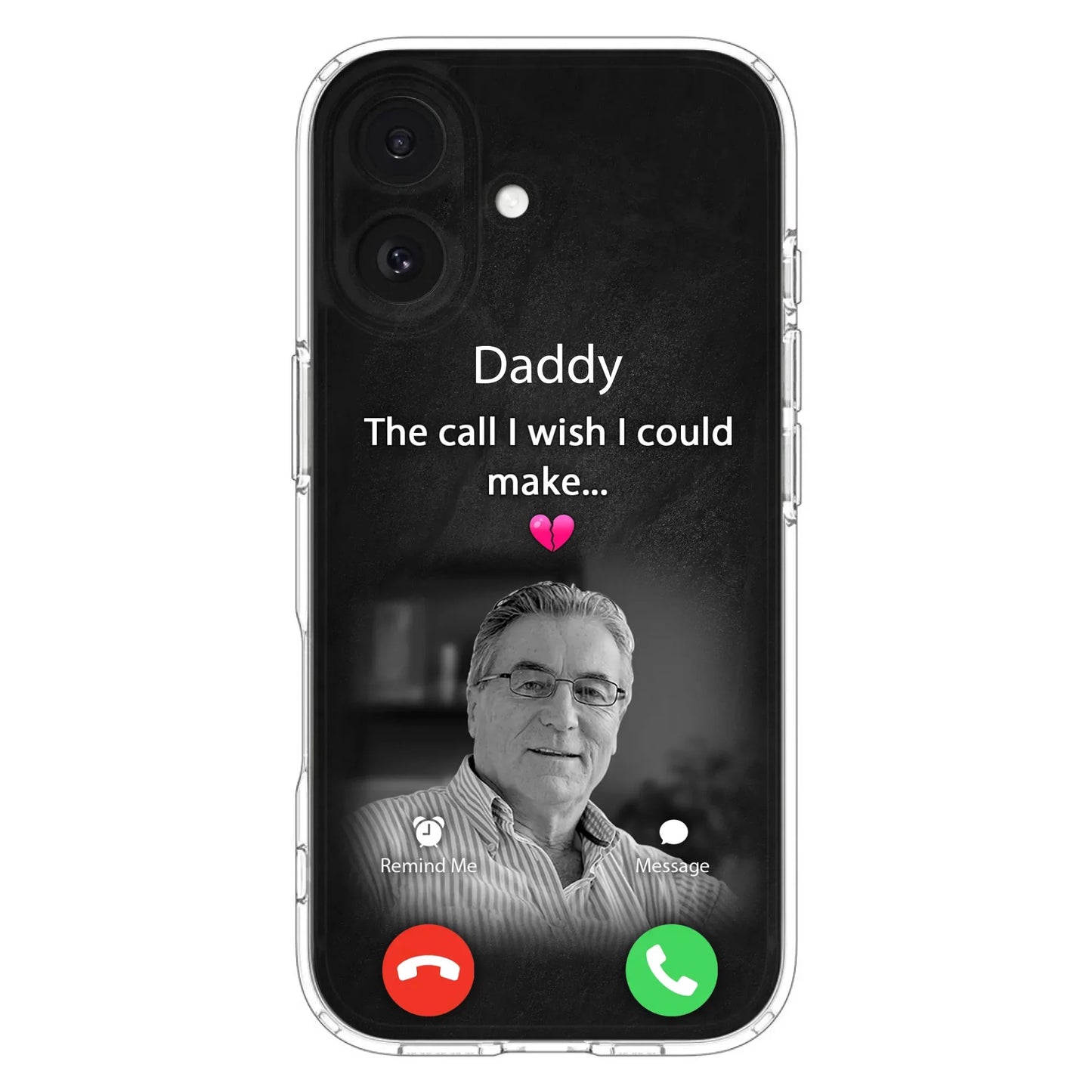 Custom Personalized Memorial Mom Phone Case - Upload Photo - Memorial Gift Idea For Mom/ Dad - The Call I Wish I Could Make - Case For iPhone And Samsung