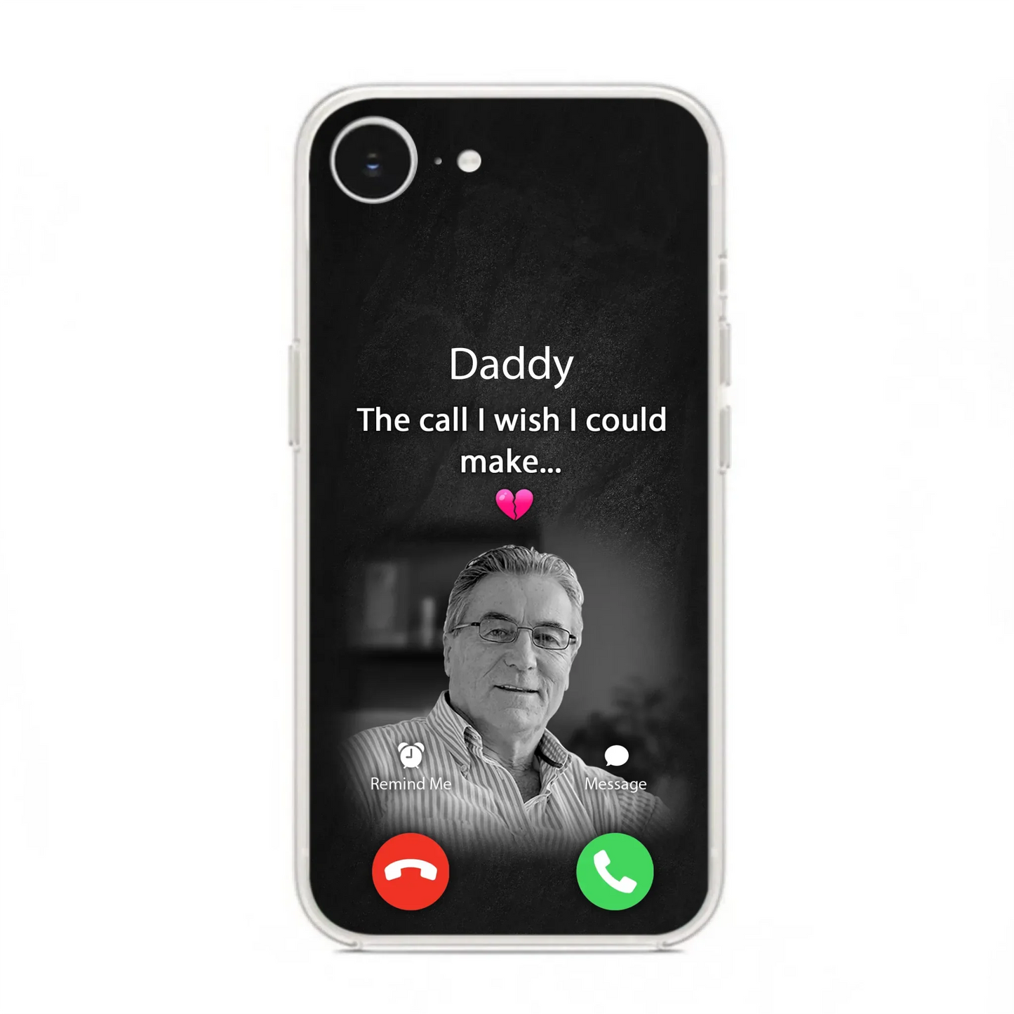 Custom Personalized Memorial Mom Phone Case - Upload Photo - Memorial Gift Idea For Mom/ Dad - The Call I Wish I Could Make - Case For iPhone And Samsung