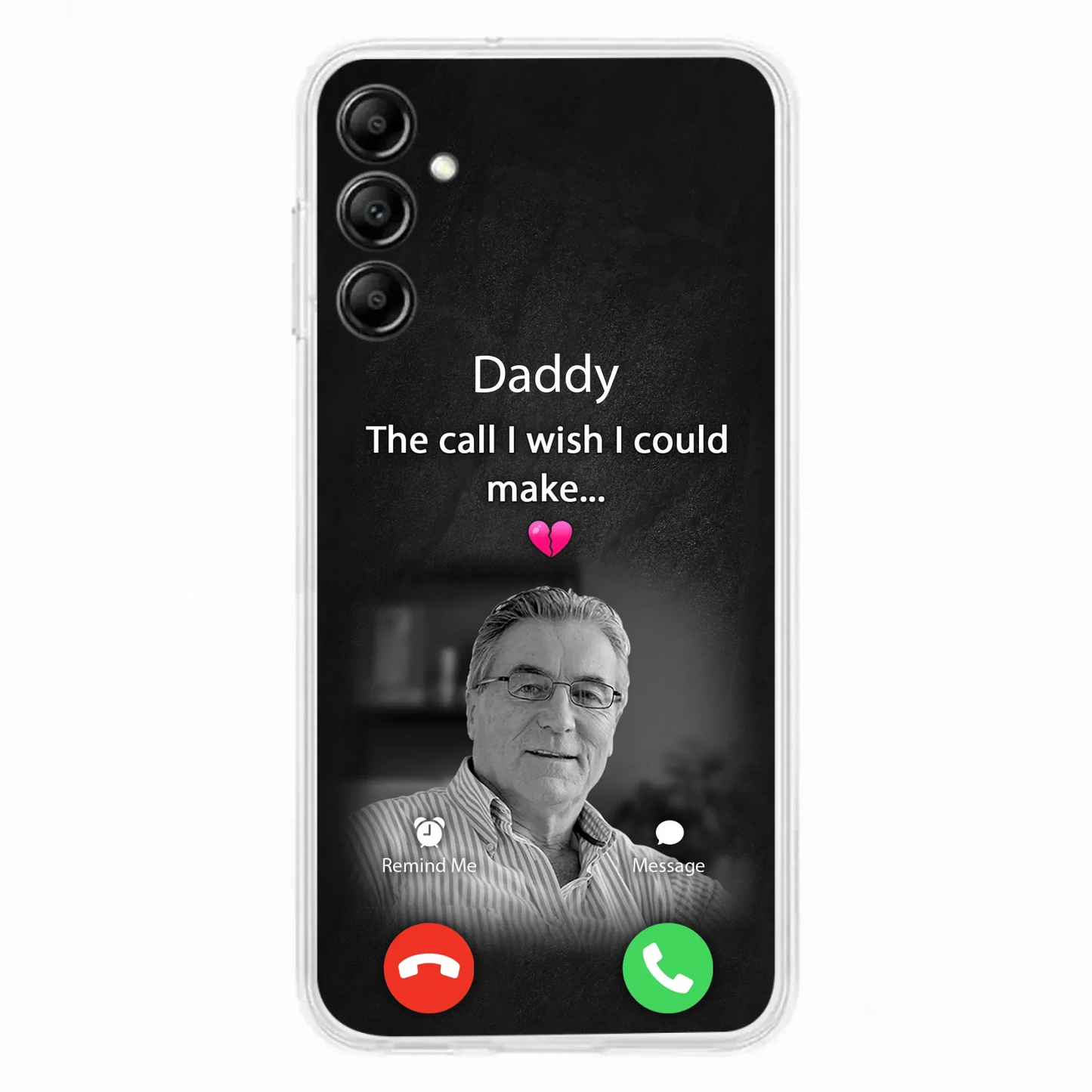 Custom Personalized Memorial Mom Phone Case - Upload Photo - Memorial Gift Idea For Mom/ Dad - The Call I Wish I Could Make - Case For iPhone And Samsung