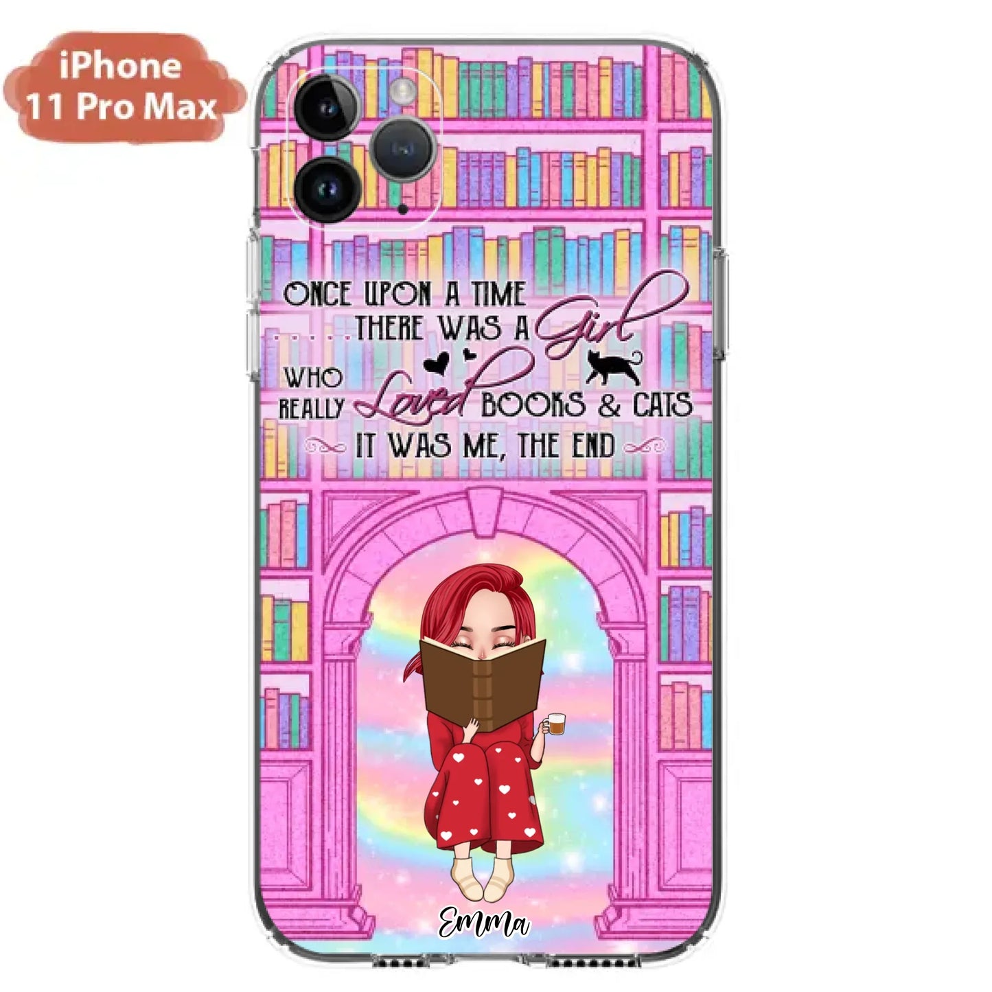 Custom Personalized Reading Girl Phone Case - Gift Idea For Books Lovers - It Was Me The End - Case For iPhone/Samsung