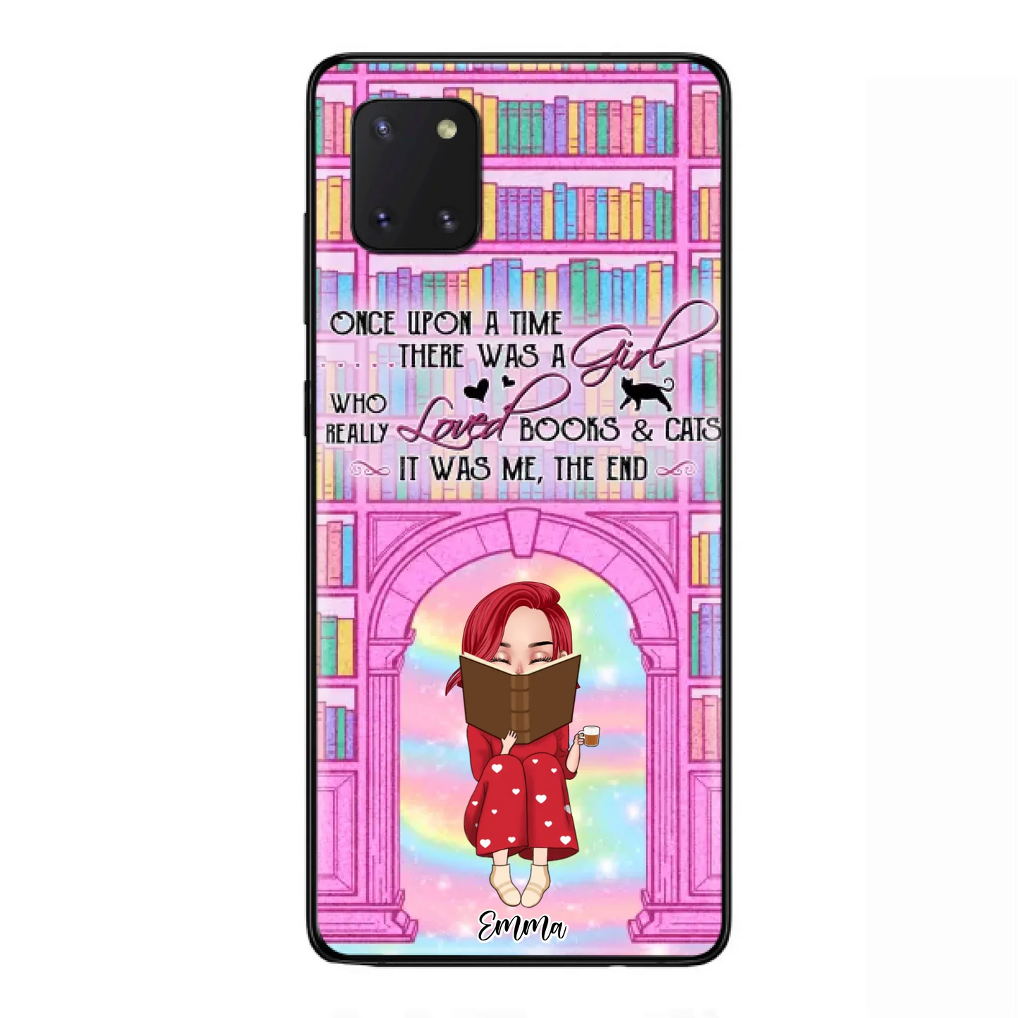 Custom Personalized Reading Girl Phone Case - Gift Idea For Books Lovers - It Was Me The End - Case For iPhone/Samsung