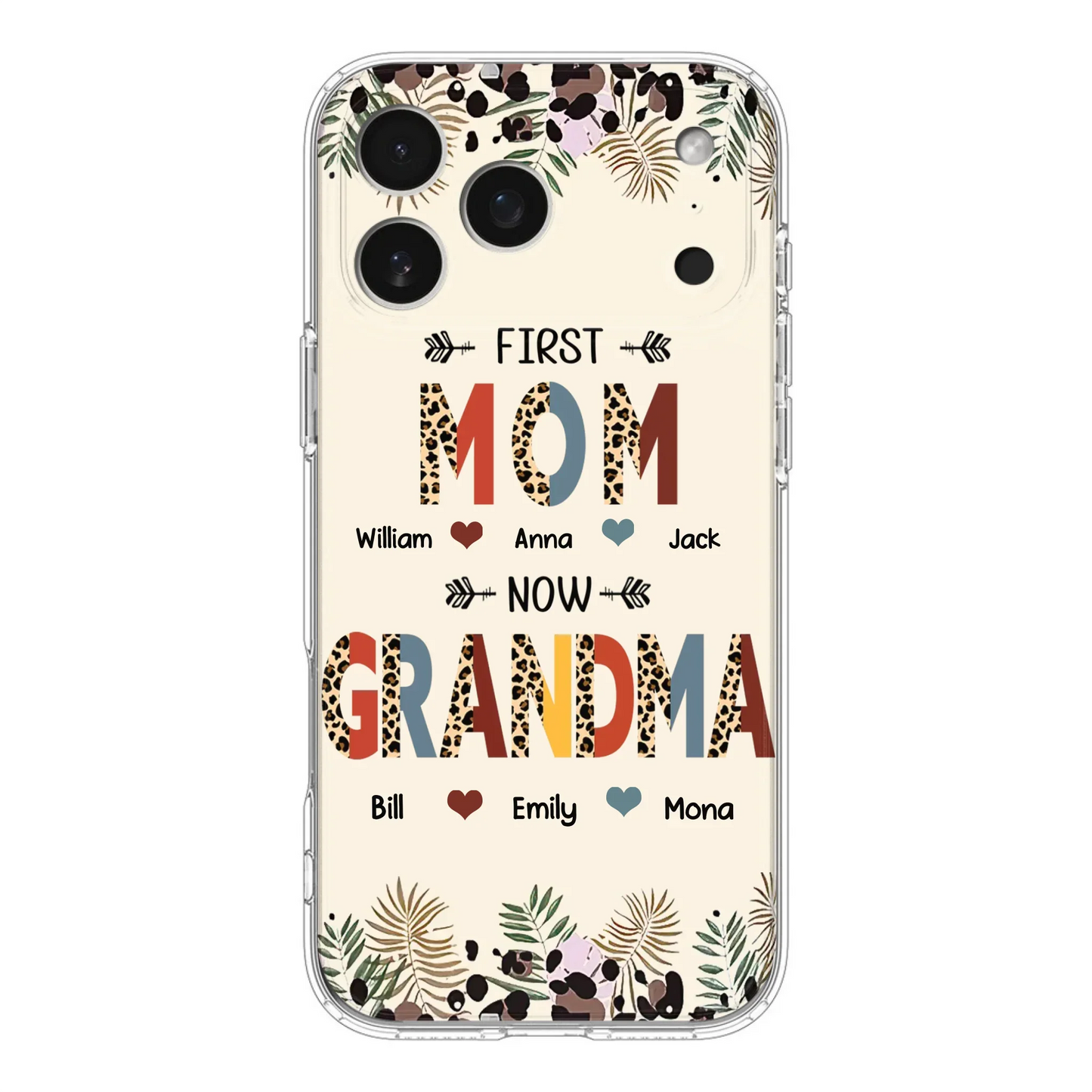 Custom Personalized Grandma Phone Case - Gift Idea For Grandma/Mom/ Mother's Day - Up to 6 Kids And 12 Grandkids - First Mom Now Grandma - Case For iPhone And Samsung