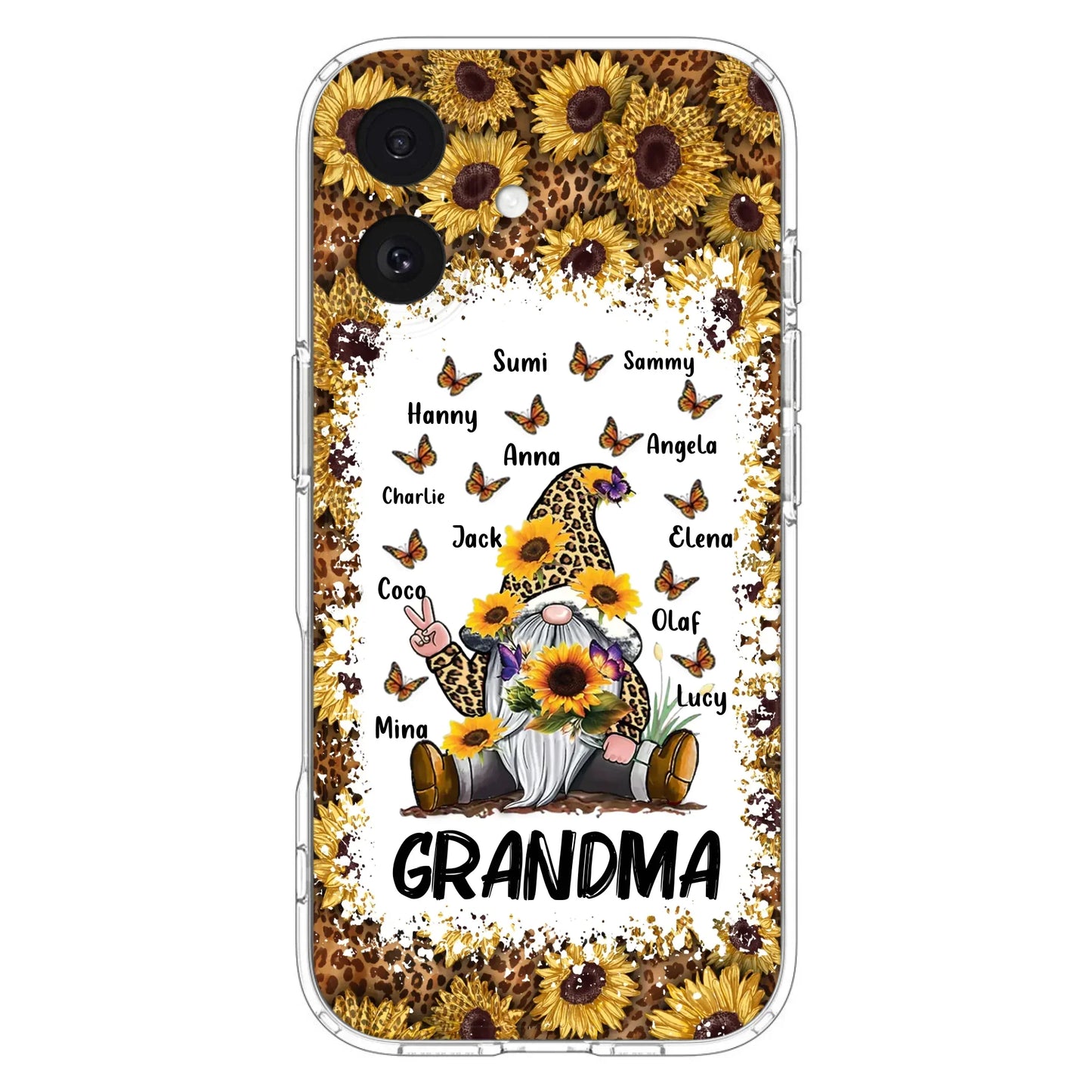 Personalized Sunflower Grandma Phone Case - Gift Idea For Grandma - Up to 12 Kids - Case For iPhone/Samsung