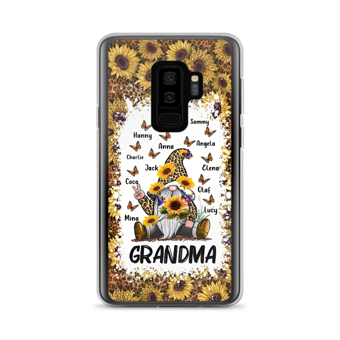 Personalized Sunflower Grandma Phone Case - Gift Idea For Grandma - Up to 12 Kids - Case For iPhone/Samsung