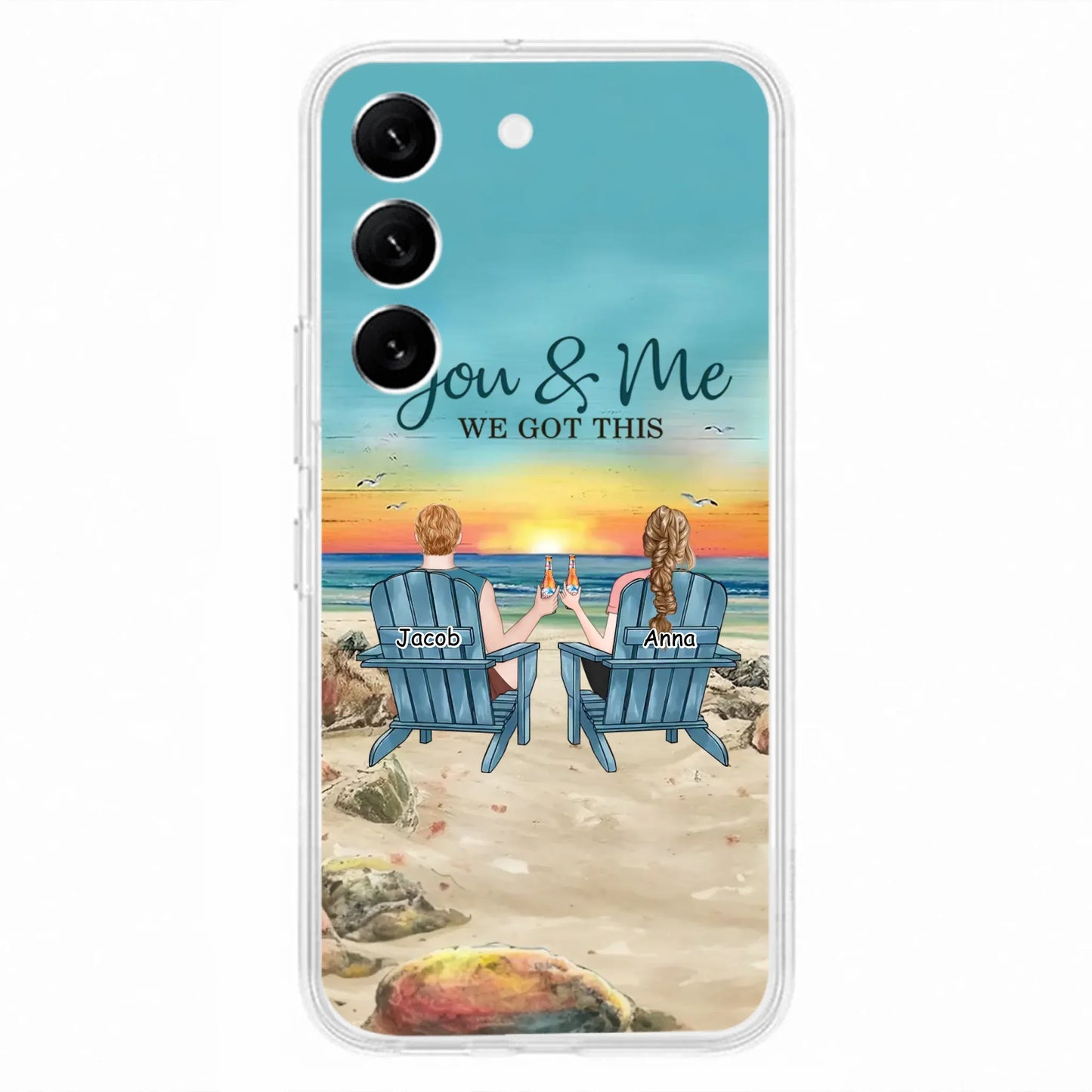 Custom Personalized Couple Phone Case - Gift Idea For Couple/ Valentines Day - You & Me We Got This - Case For iPhone/ Samsung