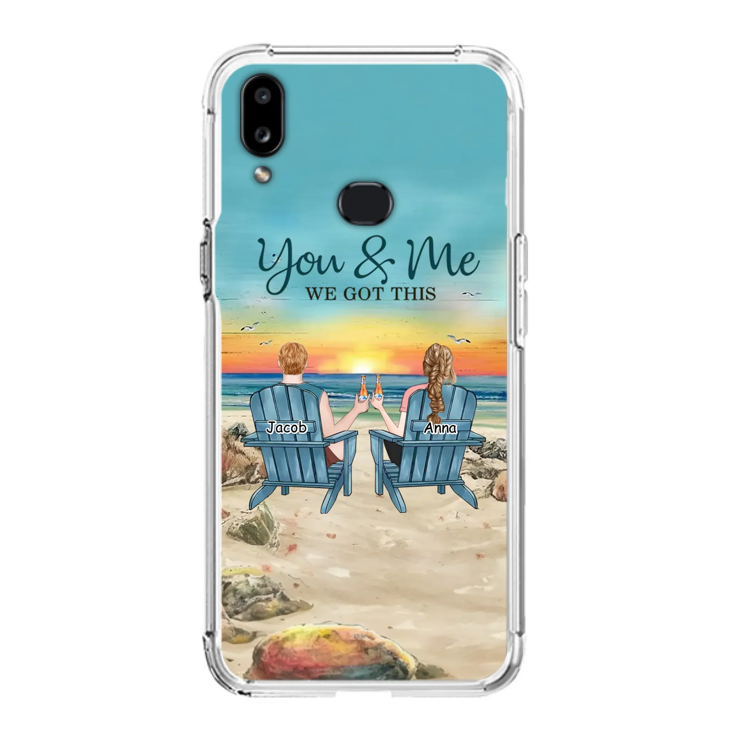 Custom Personalized Couple Phone Case - Gift Idea For Couple/ Valentines Day - You & Me We Got This - Case For iPhone/ Samsung