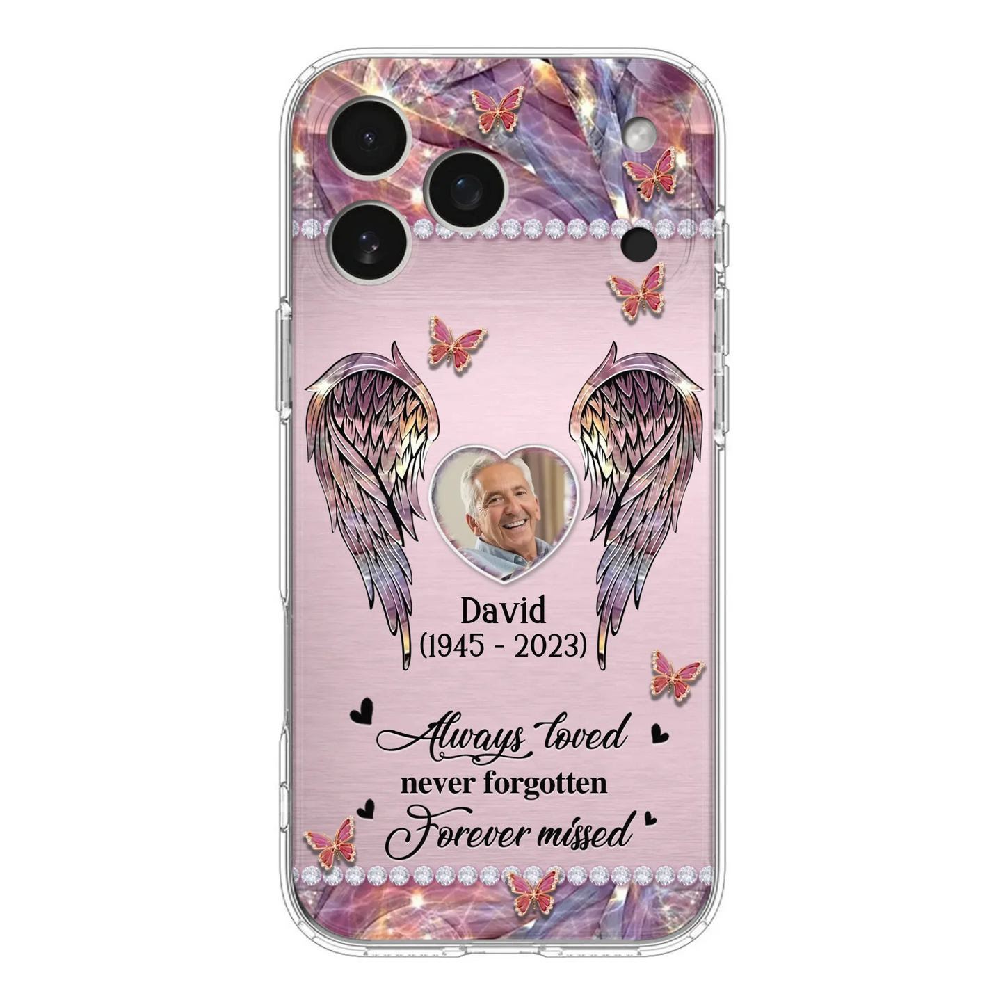 Custom Personalized Memorial Phone Case - Memorial Gift Idea For Family - Case For iPhone/Samsung - Always Loved Never Forgotten Forever Missed
