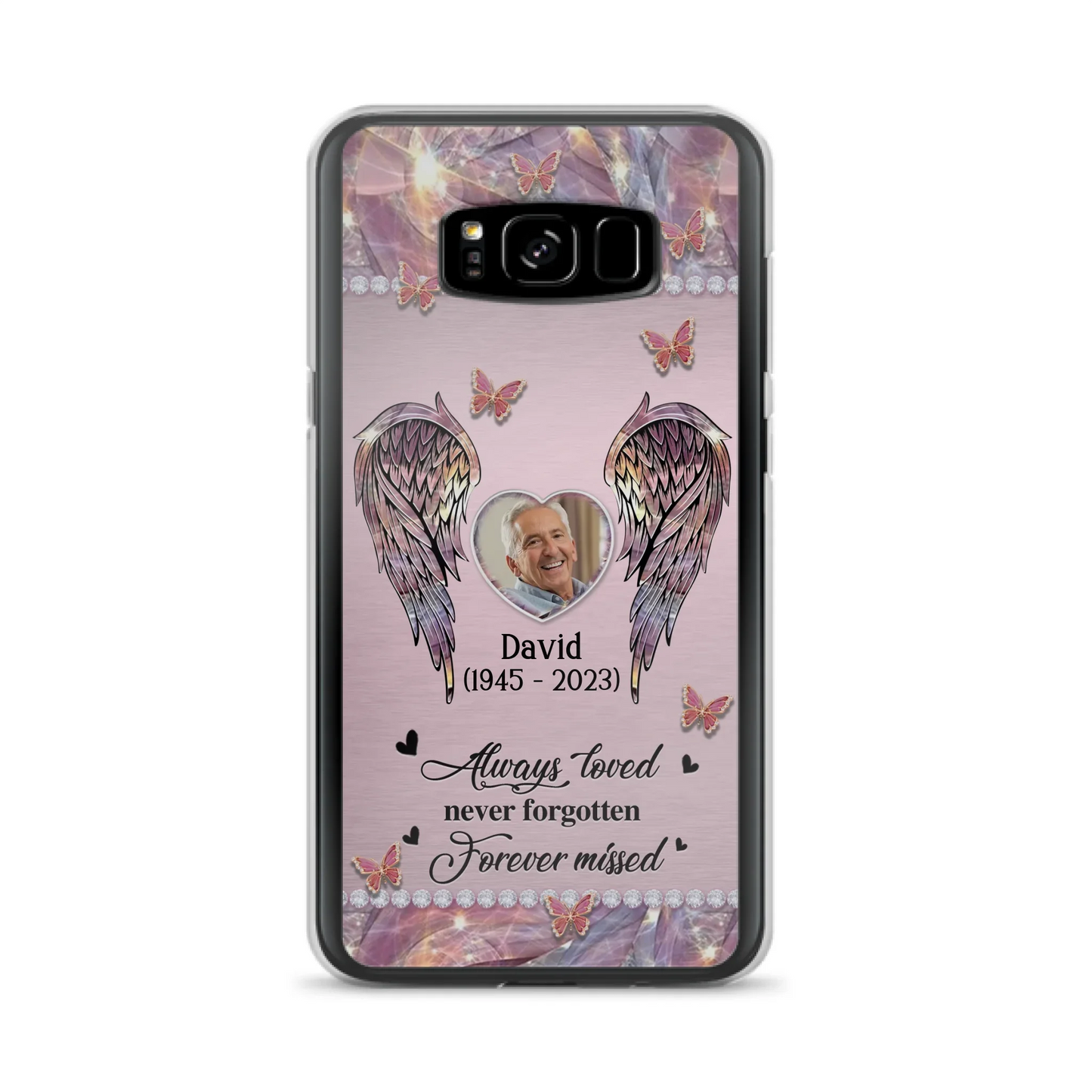 Custom Personalized Memorial Phone Case - Memorial Gift Idea For Family - Case For iPhone/Samsung - Always Loved Never Forgotten Forever Missed