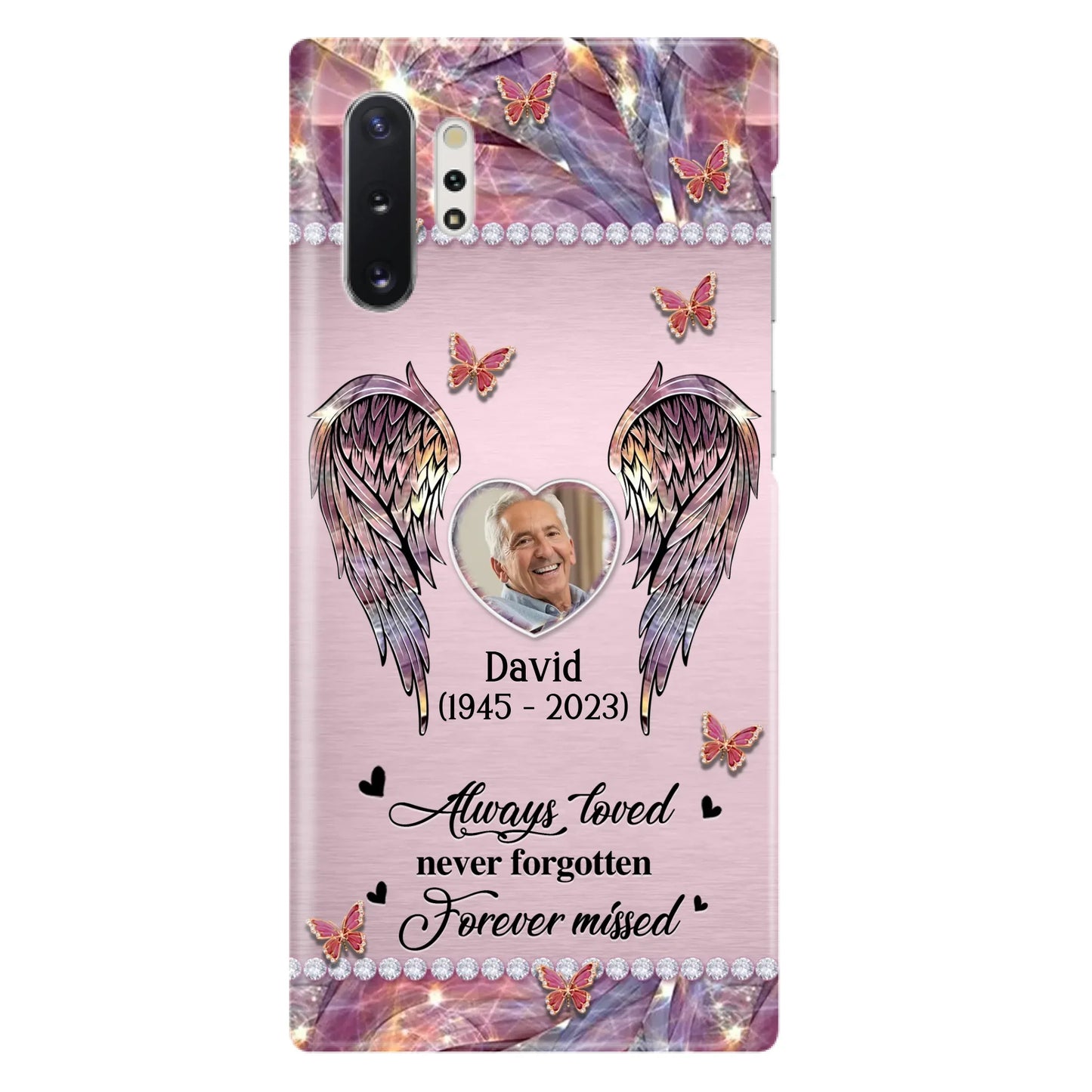 Custom Personalized Memorial Phone Case - Memorial Gift Idea For Family - Case For iPhone/Samsung - Always Loved Never Forgotten Forever Missed