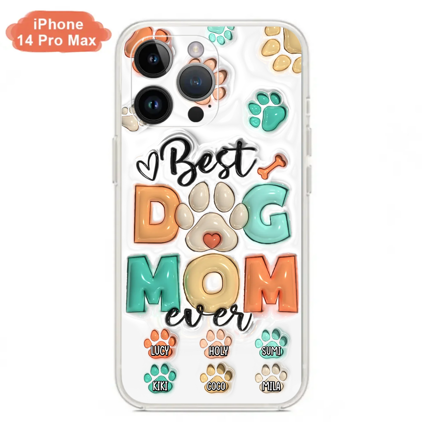 Personalized Dog Mom/Dad Phone Case - Gift Idea For Dog Owners/Lovers - Upto 6 Paws - Best Dog Mom Ever - Case For iPhone/Samsung