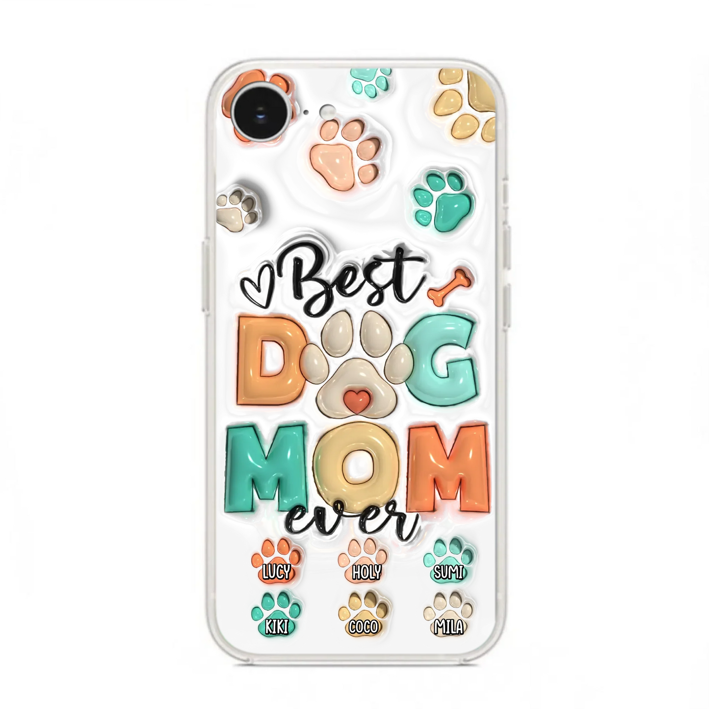 Personalized Dog Mom/Dad Phone Case - Gift Idea For Dog Owners/Lovers - Upto 6 Paws - Best Dog Mom Ever - Case For iPhone/Samsung