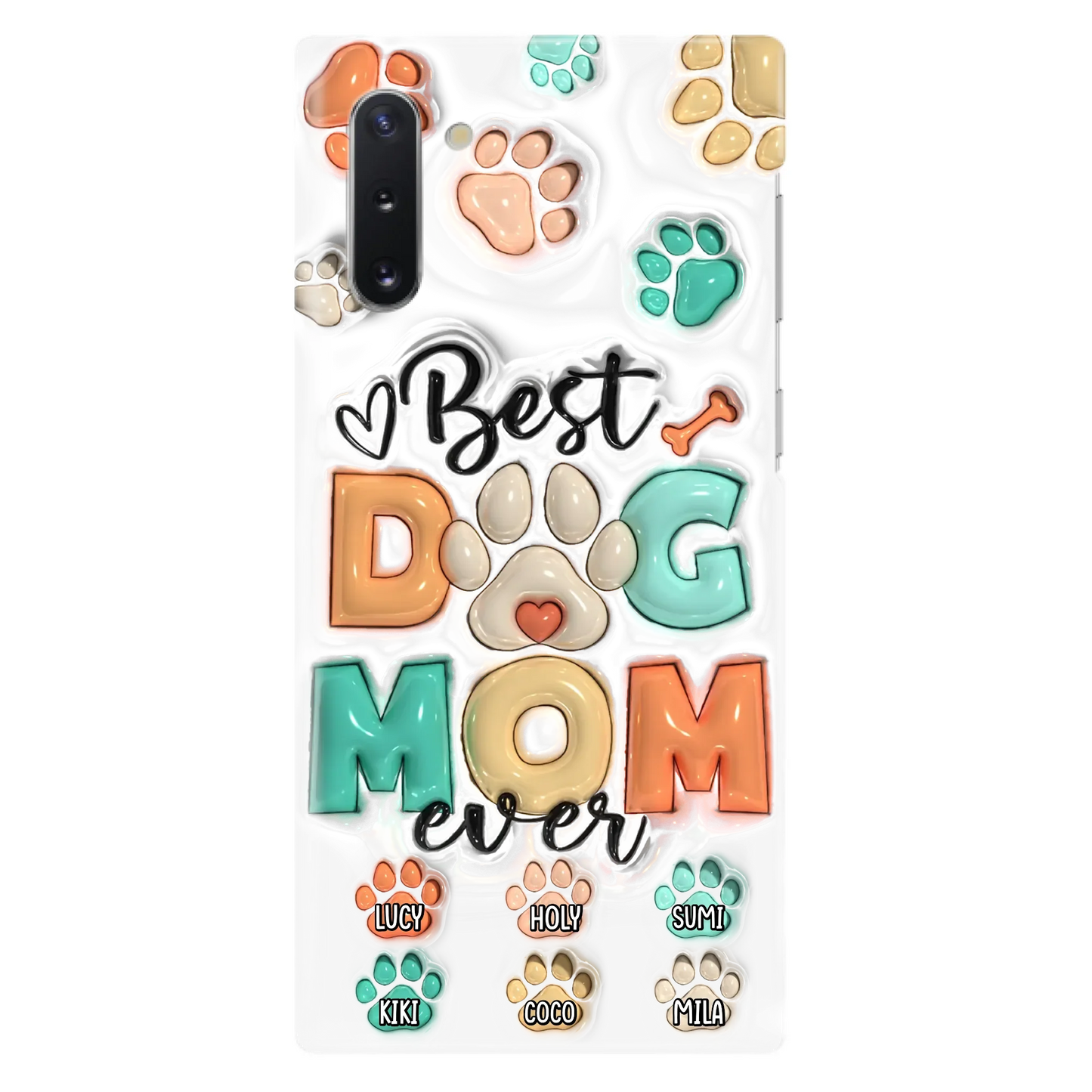 Personalized Dog Mom/Dad Phone Case - Gift Idea For Dog Owners/Lovers - Upto 6 Paws - Best Dog Mom Ever - Case For iPhone/Samsung