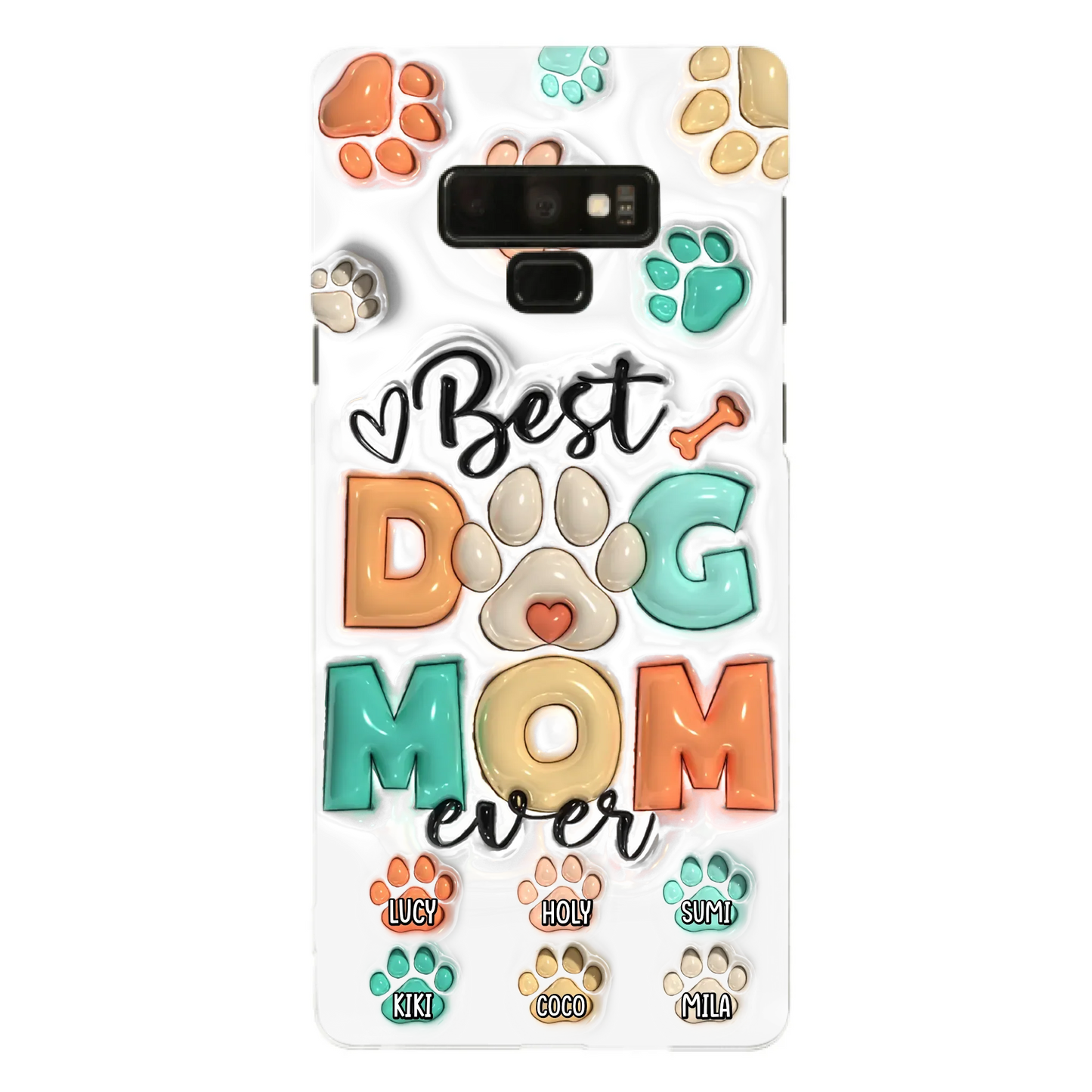Personalized Dog Mom/Dad Phone Case - Gift Idea For Dog Owners/Lovers - Upto 6 Paws - Best Dog Mom Ever - Case For iPhone/Samsung