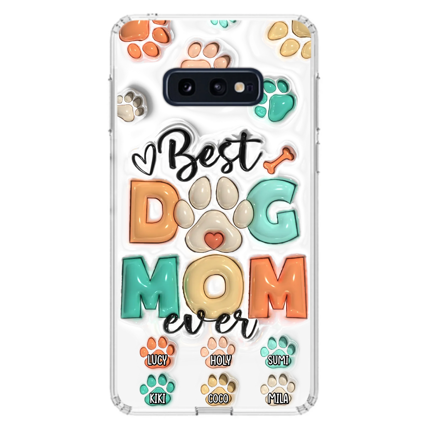 Personalized Dog Mom/Dad Phone Case - Gift Idea For Dog Owners/Lovers - Upto 6 Paws - Best Dog Mom Ever - Case For iPhone/Samsung