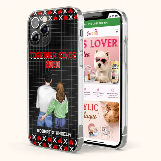 Custom Personalized Couple Phone Case - Gift Idea For Couple/Valentines Day - Together Since 2020 - Case For iPhone/Samsung