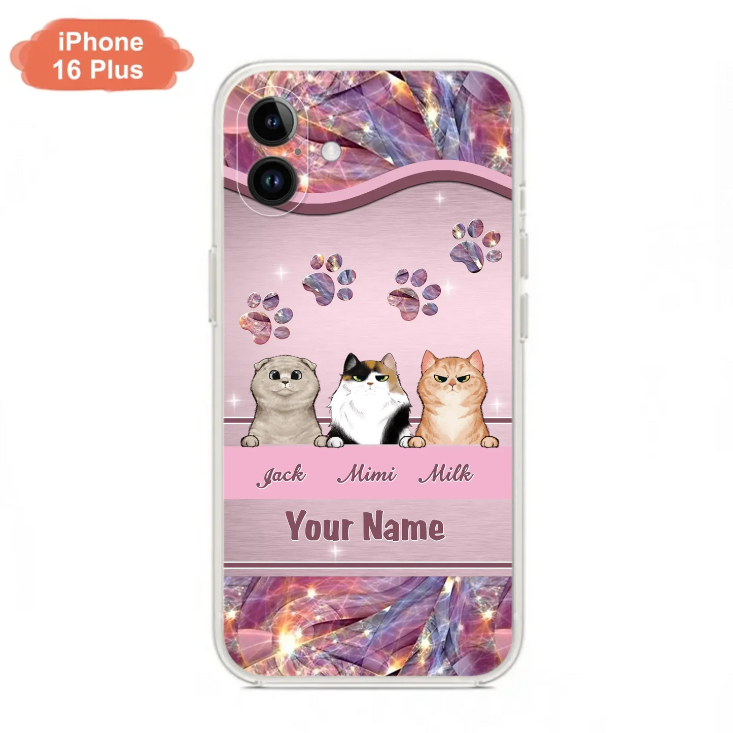 Custom Personalized Cat Phone Case For iPhone And Samsung - Gift Idea For Cat Lover - Up to 3  Cats