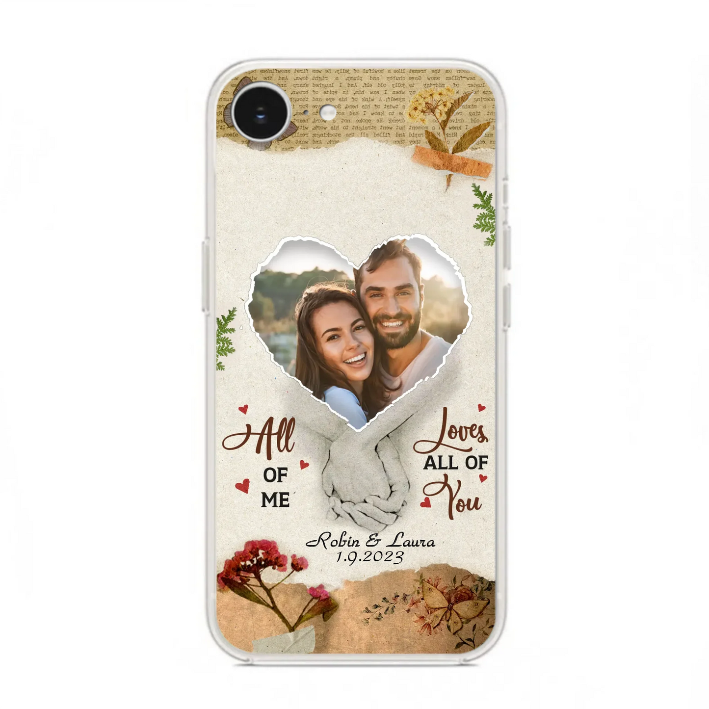 Custom Personalized Couple Phone Case - Gift Idea For Couple/Valentines Day - Upload Photo - All Of Me Loves All Of You - Case For iPhone/Samsung