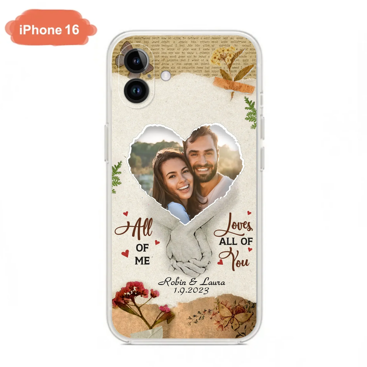 Custom Personalized Couple Phone Case - Gift Idea For Couple/Valentines Day - Upload Photo - All Of Me Loves All Of You - Case For iPhone/Samsung