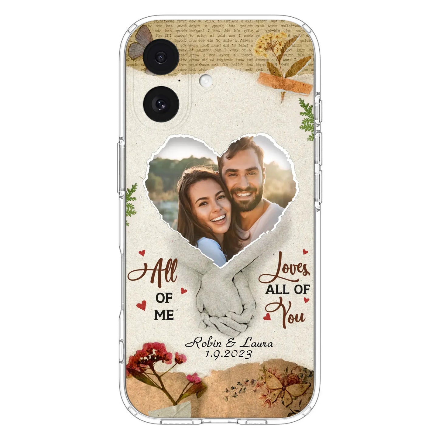 Custom Personalized Couple Phone Case - Gift Idea For Couple/Valentines Day - Upload Photo - All Of Me Loves All Of You - Case For iPhone/Samsung