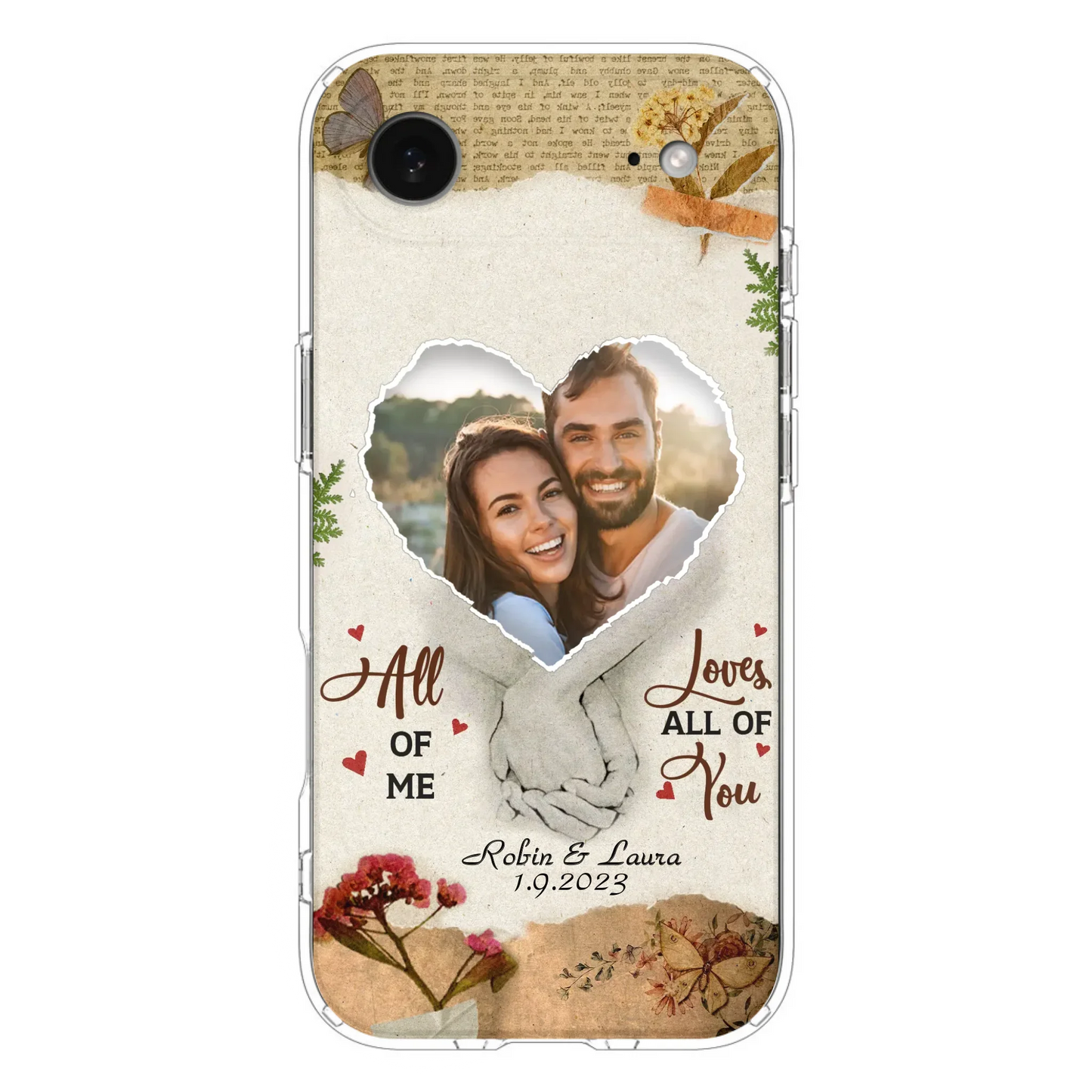 Custom Personalized Couple Phone Case - Gift Idea For Couple/Valentines Day - Upload Photo - All Of Me Loves All Of You - Case For iPhone/Samsung
