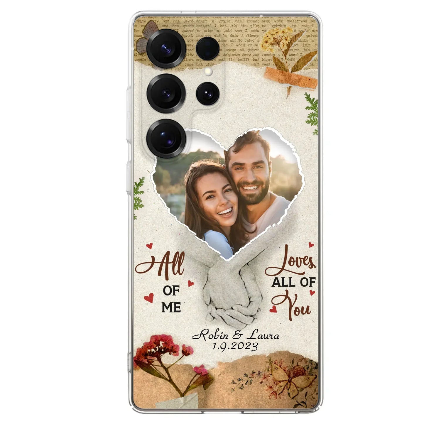 Custom Personalized Couple Phone Case - Gift Idea For Couple/Valentines Day - Upload Photo - All Of Me Loves All Of You - Case For iPhone/Samsung