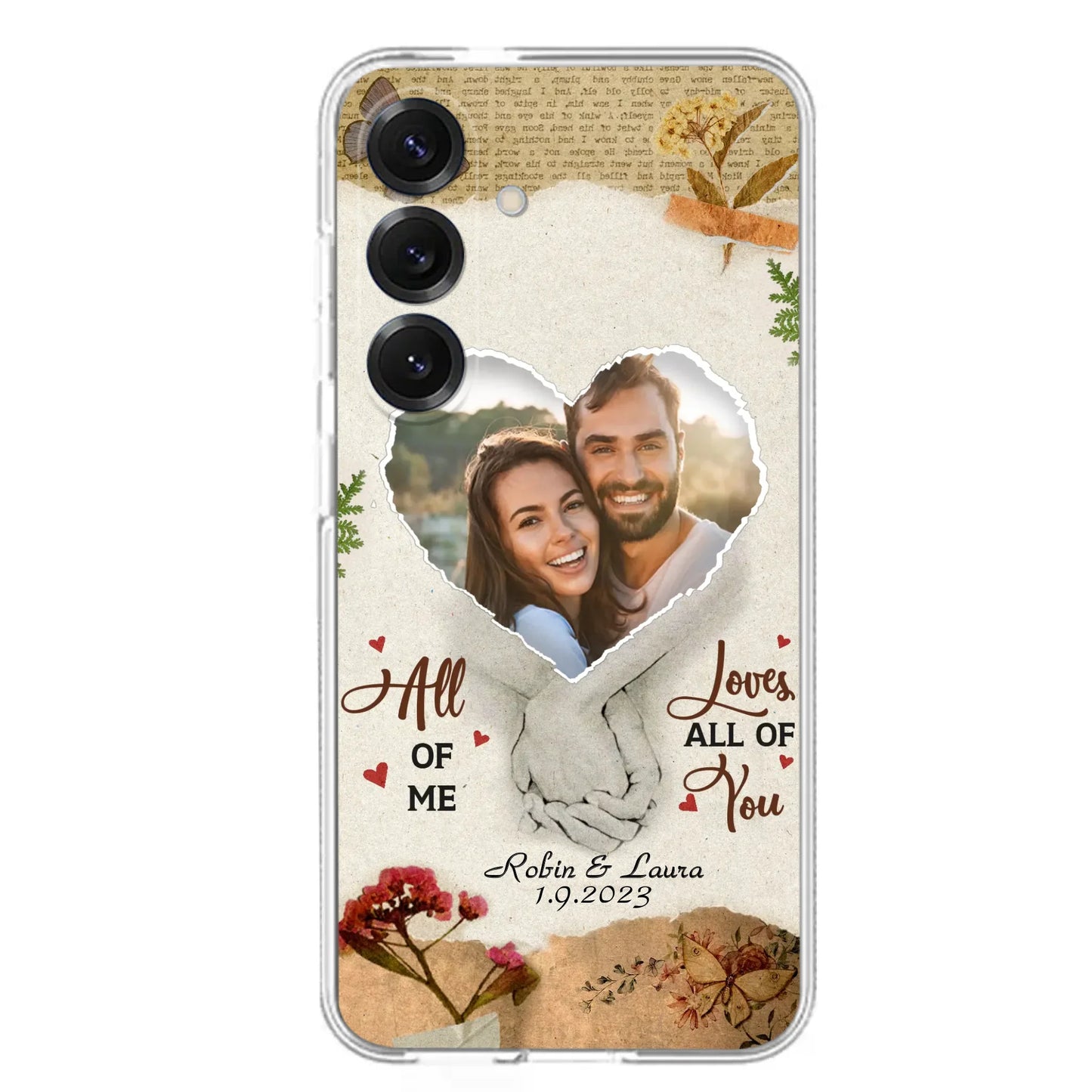 Custom Personalized Couple Phone Case - Gift Idea For Couple/Valentines Day - Upload Photo - All Of Me Loves All Of You - Case For iPhone/Samsung