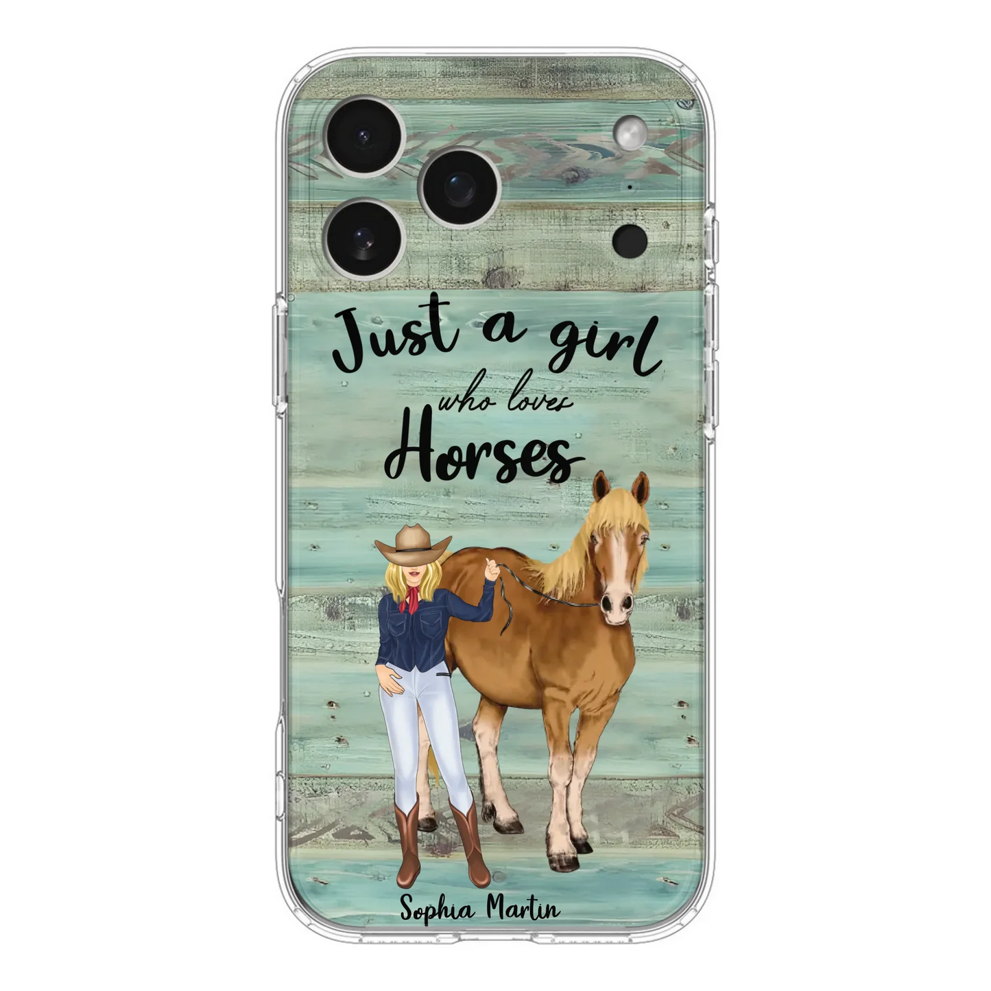 Custom Personalized Horse Lady Phone Case - Gift Idea For Horse Lovers - Just A Girl Who Loves Horses - Case For iPhone/Samsung