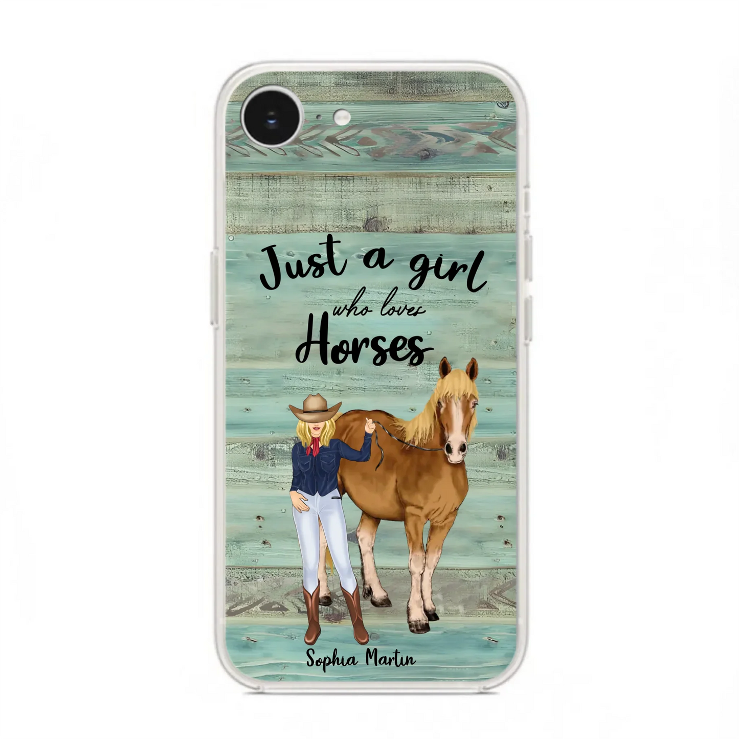 Custom Personalized Horse Lady Phone Case - Gift Idea For Horse Lovers - Just A Girl Who Loves Horses - Case For iPhone/Samsung