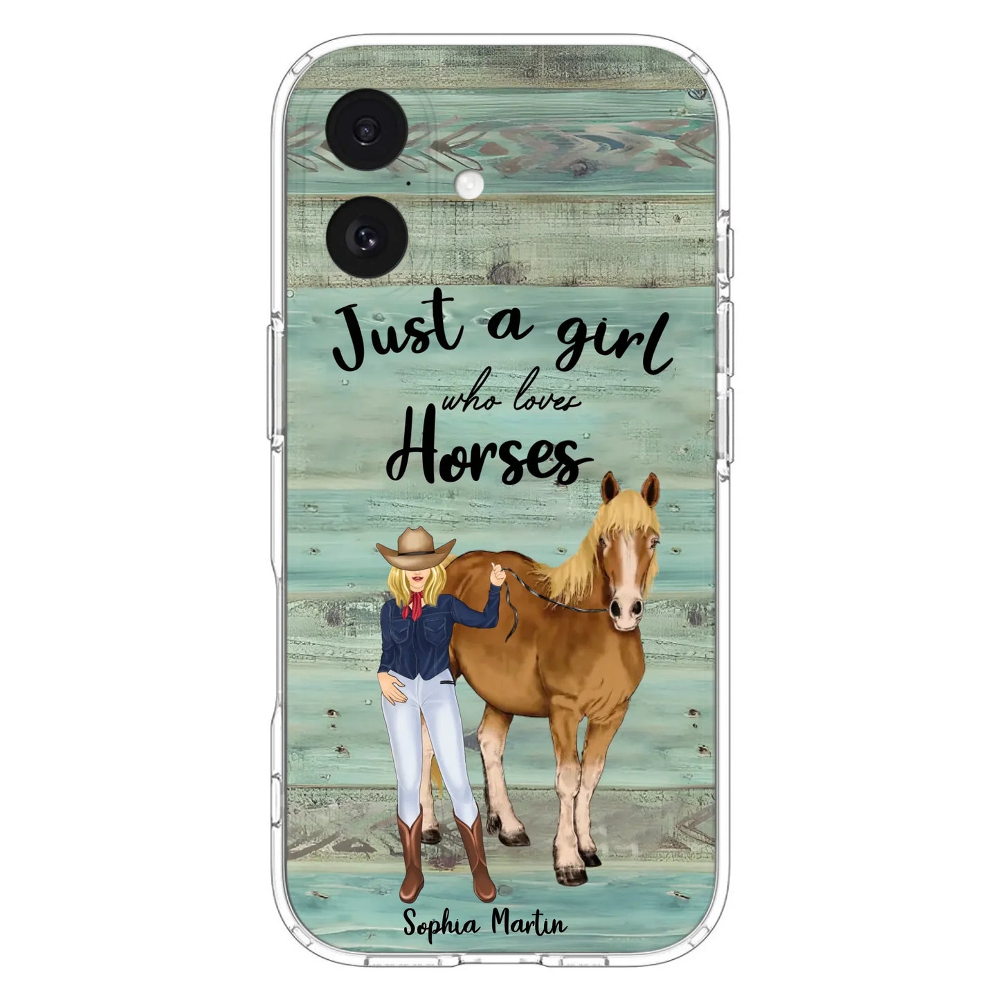 Custom Personalized Horse Lady Phone Case - Gift Idea For Horse Lovers - Just A Girl Who Loves Horses - Case For iPhone/Samsung