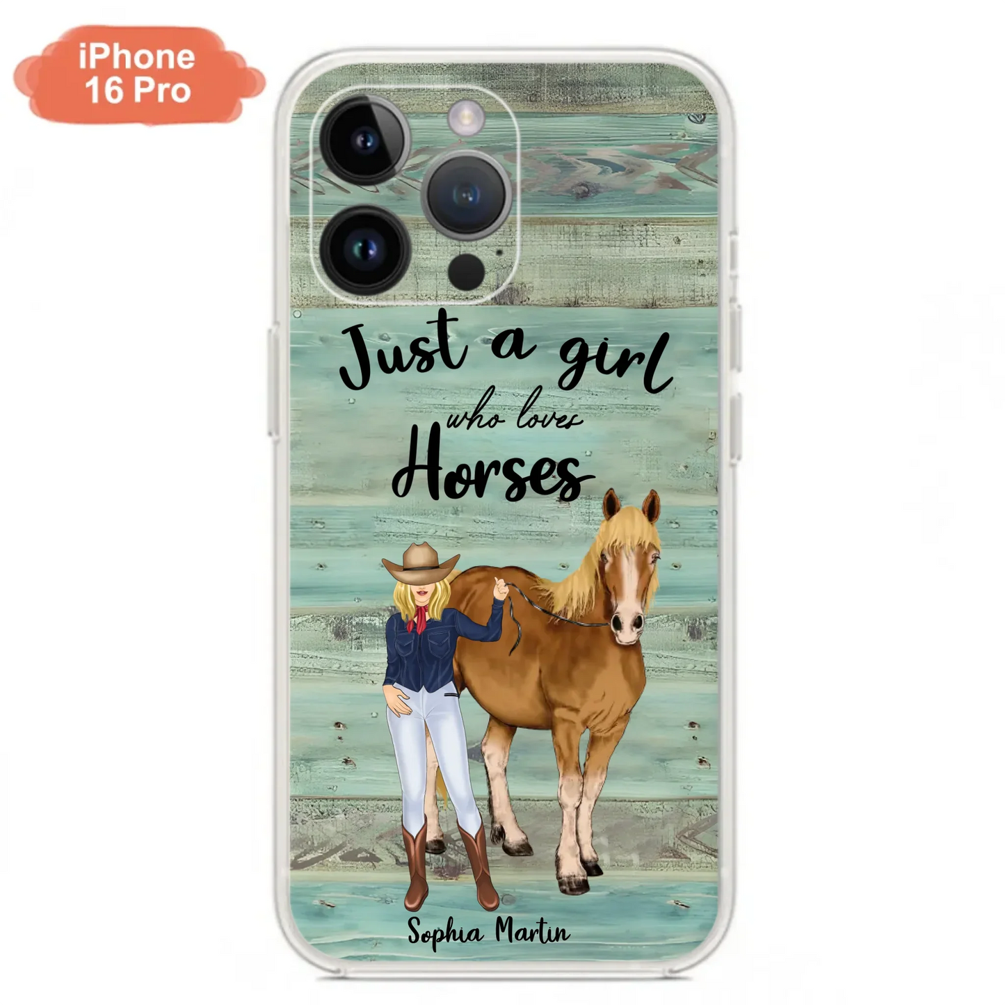 Custom Personalized Horse Lady Phone Case - Gift Idea For Horse Lovers - Just A Girl Who Loves Horses - Case For iPhone/Samsung