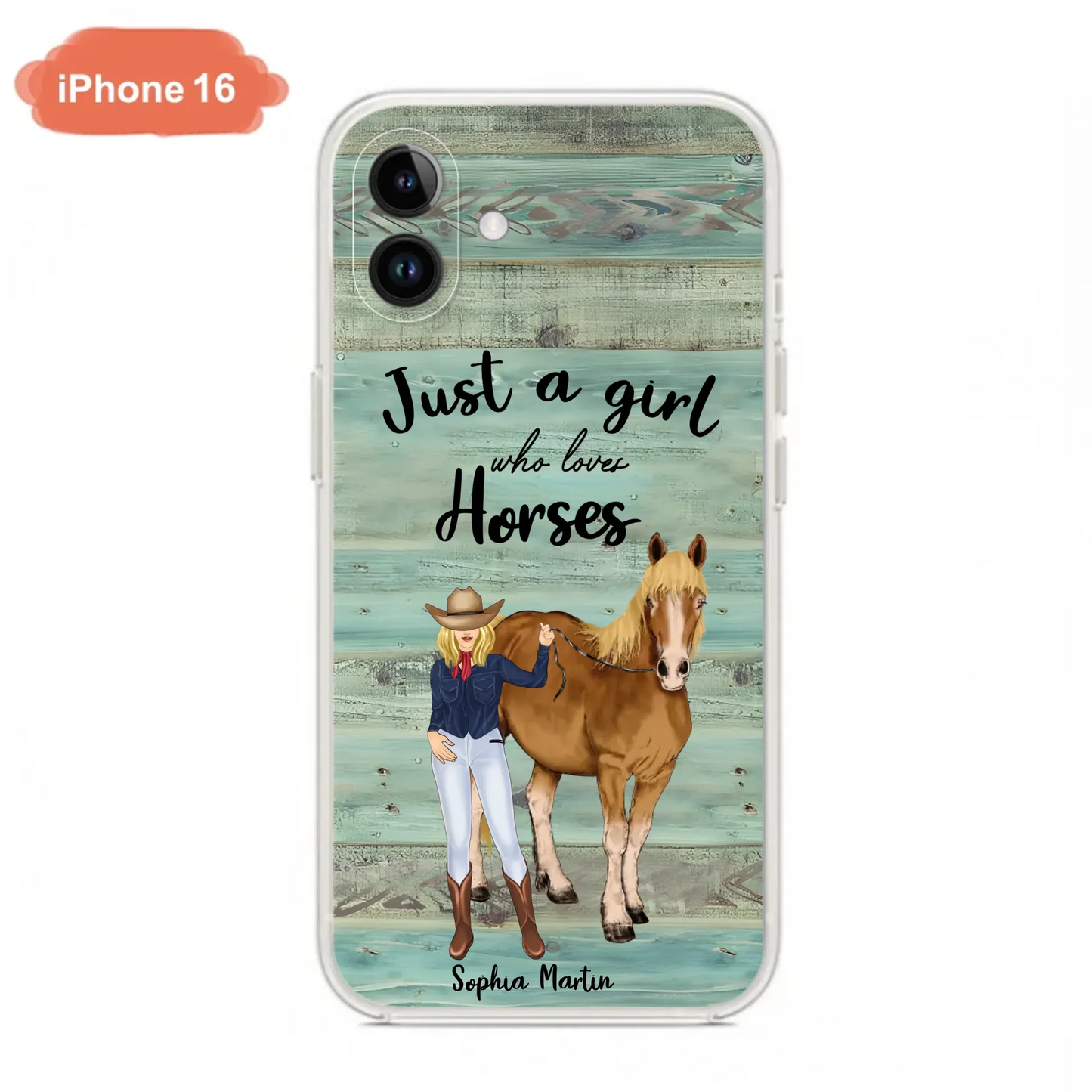 Custom Personalized Horse Lady Phone Case - Gift Idea For Horse Lovers - Just A Girl Who Loves Horses - Case For iPhone/Samsung