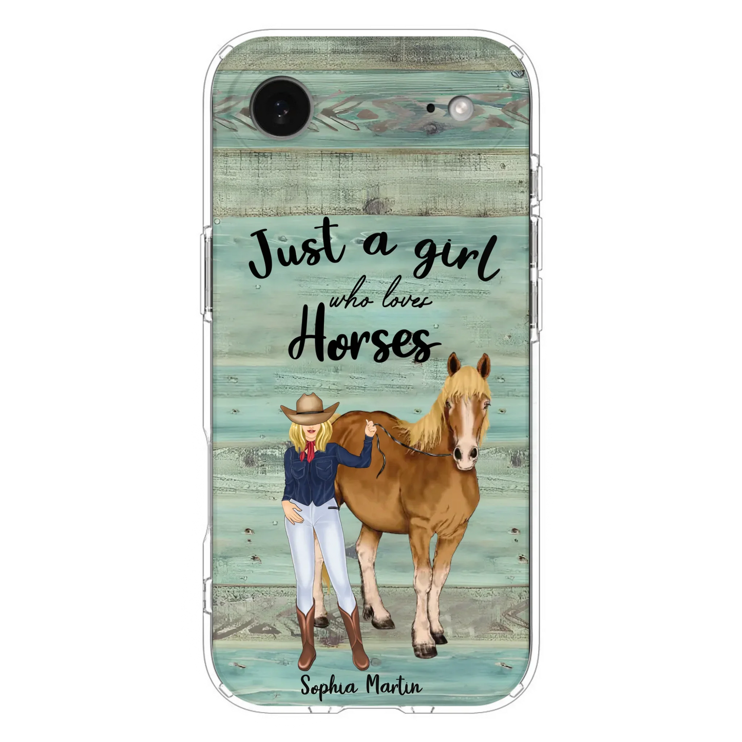 Custom Personalized Horse Lady Phone Case - Gift Idea For Horse Lovers - Just A Girl Who Loves Horses - Case For iPhone/Samsung