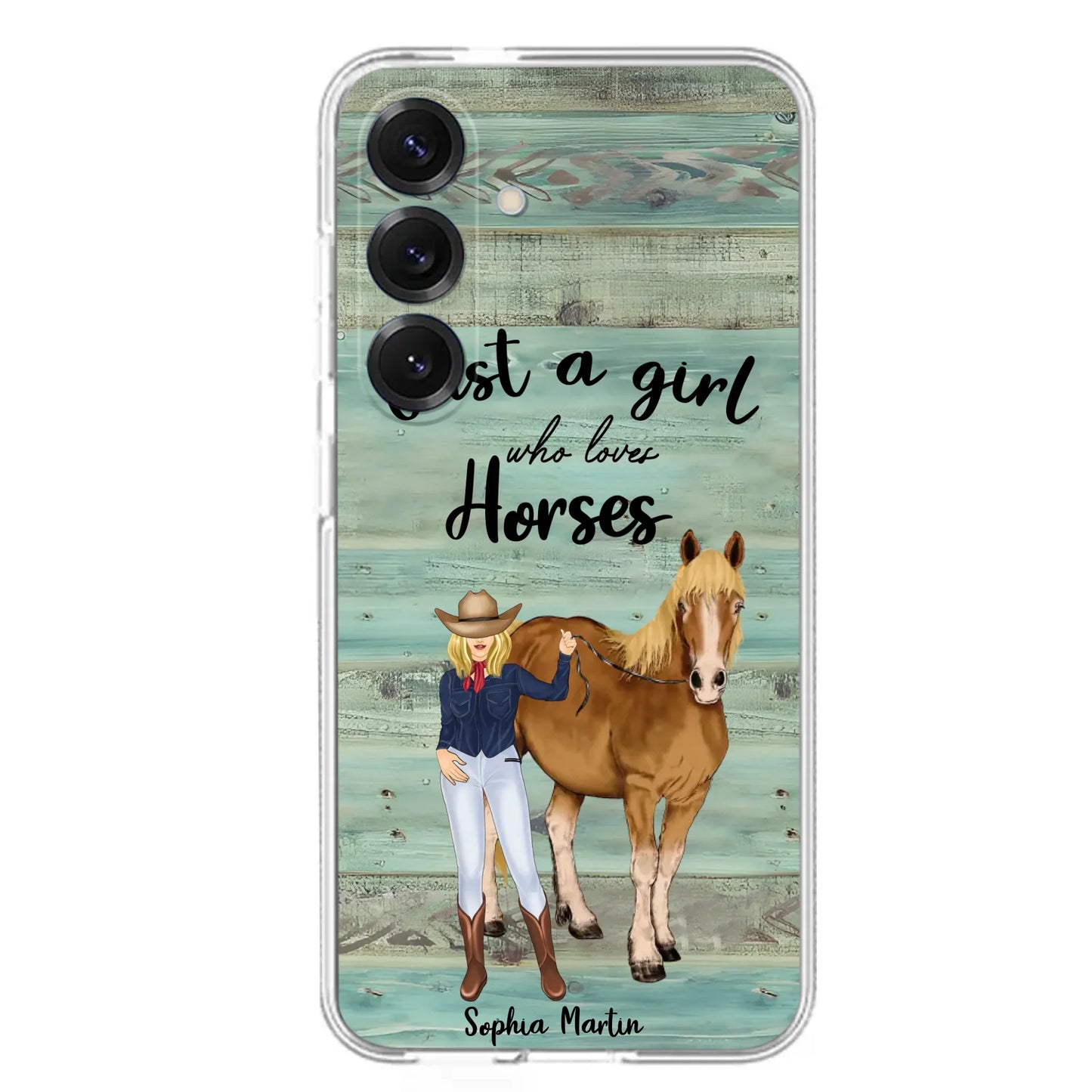 Custom Personalized Horse Lady Phone Case - Gift Idea For Horse Lovers - Just A Girl Who Loves Horses - Case For iPhone/Samsung
