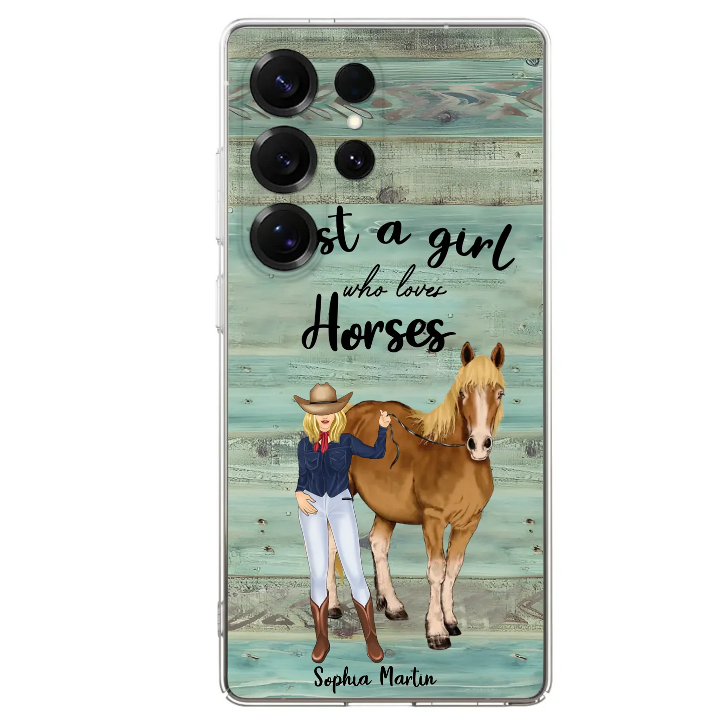 Custom Personalized Horse Lady Phone Case - Gift Idea For Horse Lovers - Just A Girl Who Loves Horses - Case For iPhone/Samsung