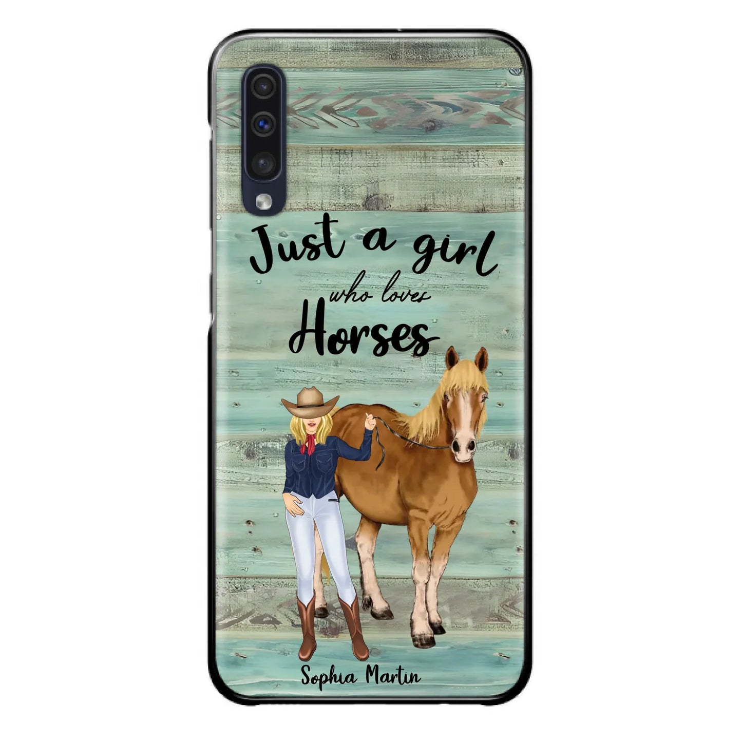Custom Personalized Horse Lady Phone Case - Gift Idea For Horse Lovers - Just A Girl Who Loves Horses - Case For iPhone/Samsung