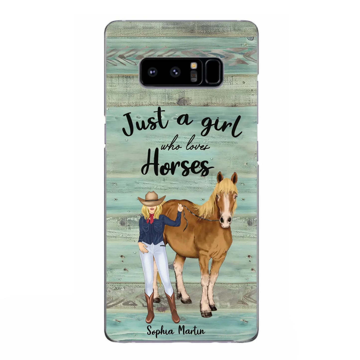 Custom Personalized Horse Lady Phone Case - Gift Idea For Horse Lovers - Just A Girl Who Loves Horses - Case For iPhone/Samsung