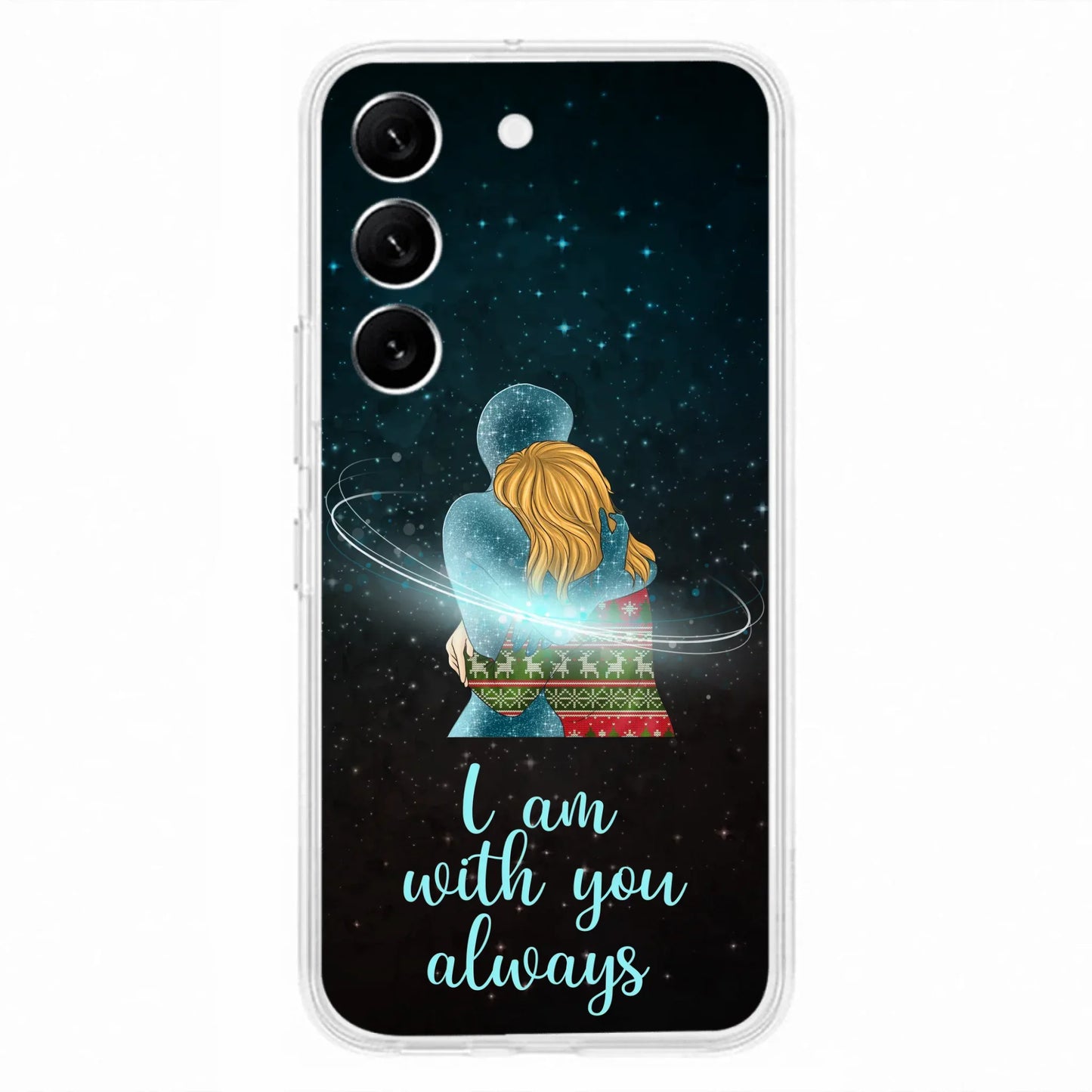 Custom Personalized Memorial Phone Case - Memorial Gift Idea For Family/Couple - Case For iPhone/Samsung - I Am With You Always