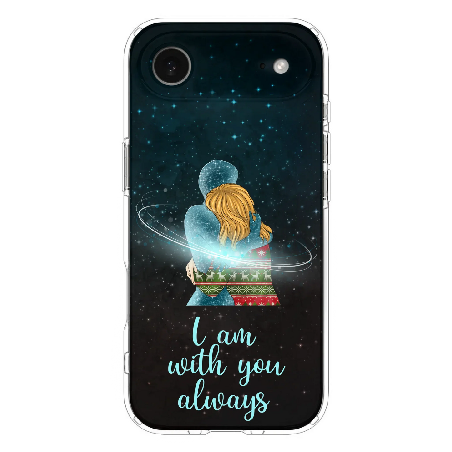 Custom Personalized Memorial Phone Case - Memorial Gift Idea For Family/Couple - Case For iPhone/Samsung - I Am With You Always