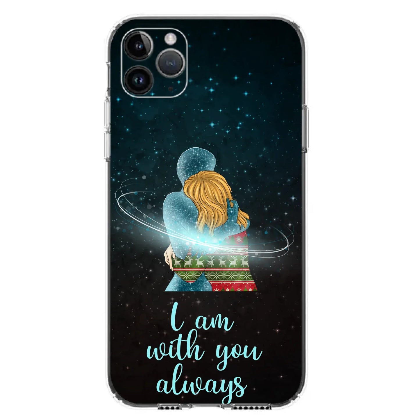 Custom Personalized Memorial Phone Case - Memorial Gift Idea For Family/Couple - Case For iPhone/Samsung - I Am With You Always