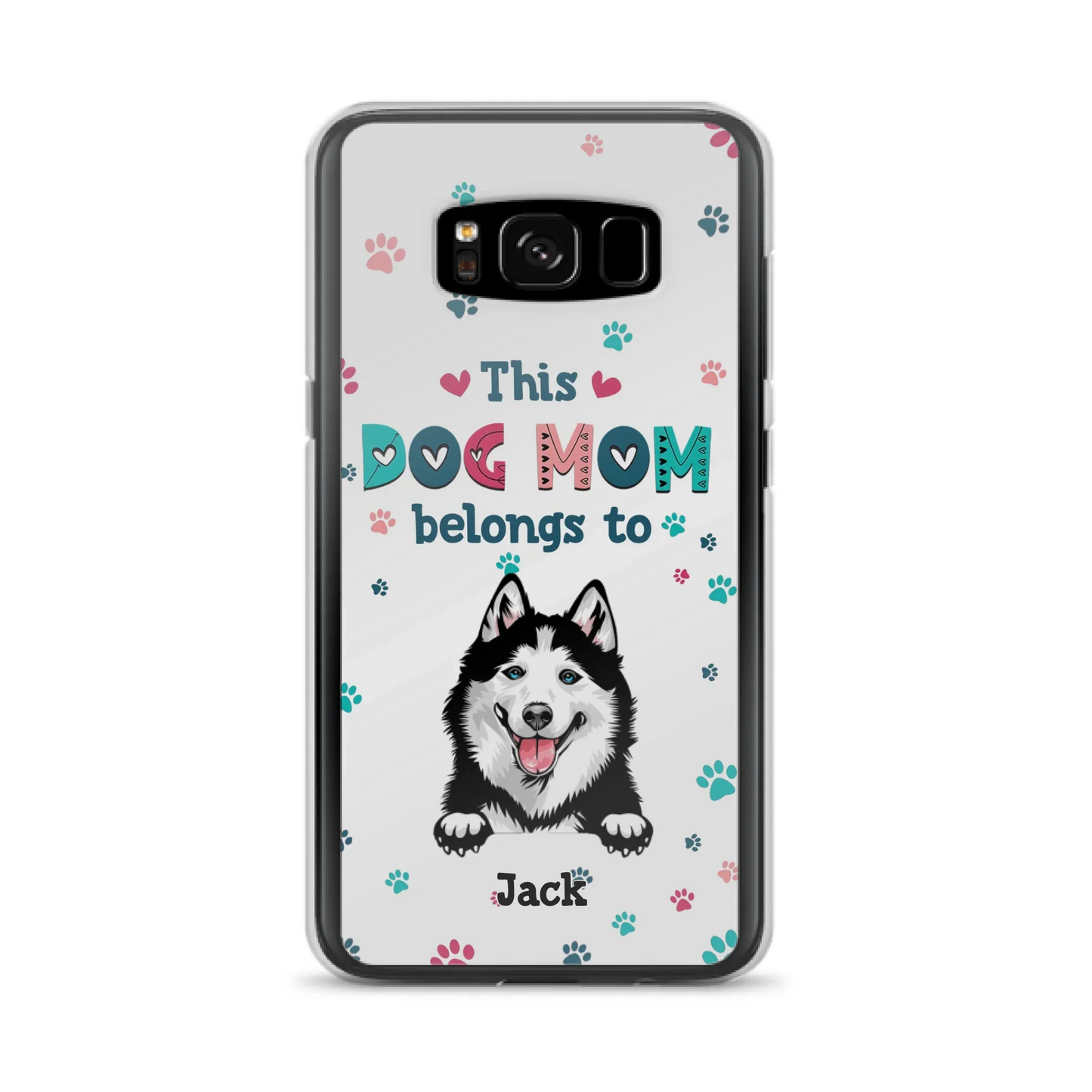 Custom Personalized Dog Phone Case For iPhone And Samsung - Gift Idea For Dog Lover - Up to 6 Dogs - This Dog Mom Belongs To