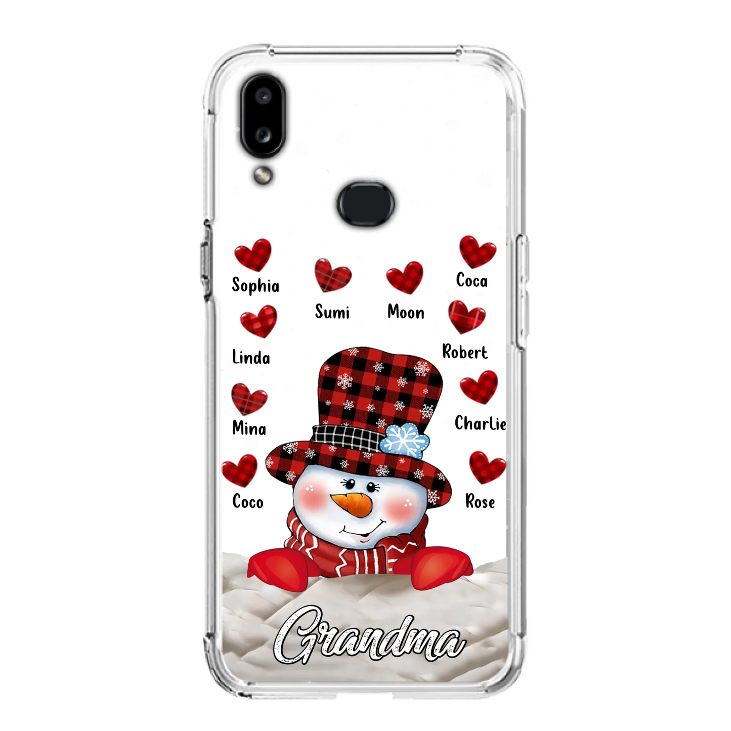 Personalized Snowman Grandma Phone Case - Christmas Gift Idea For Grandma - Up to 10 Kids - Case For iPhone/Samsung