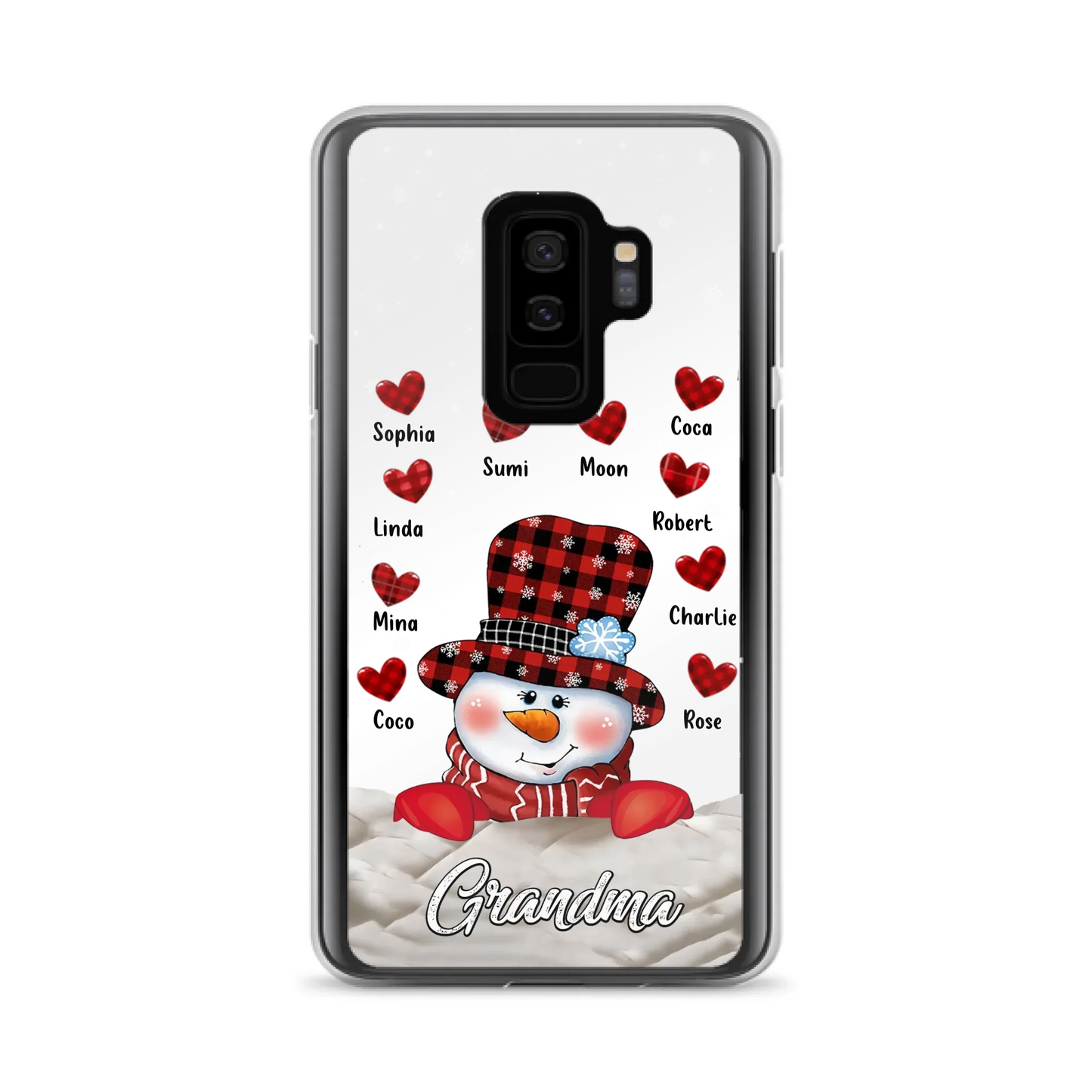 Personalized Snowman Grandma Phone Case - Christmas Gift Idea For Grandma - Up to 10 Kids - Case For iPhone/Samsung