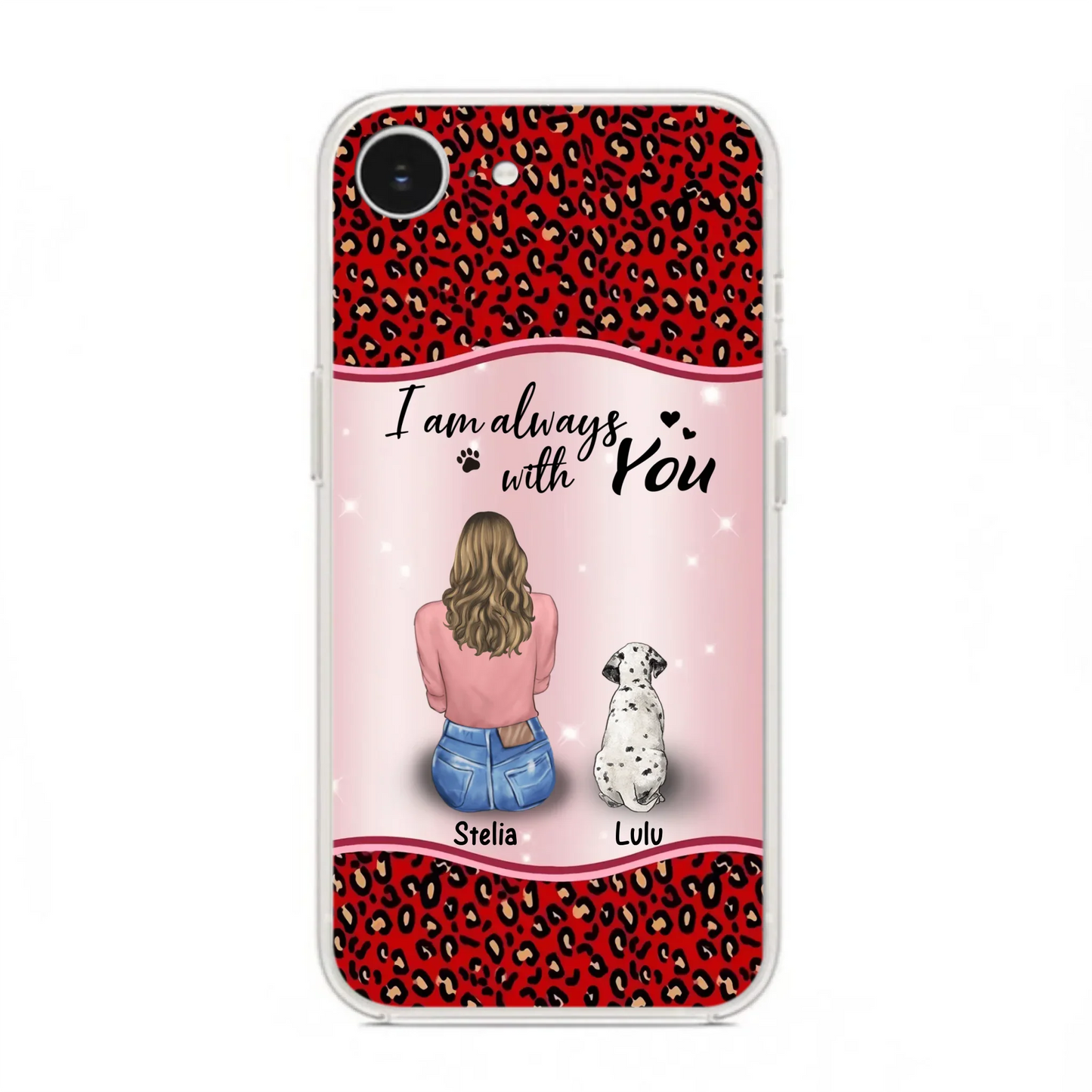 Personalized Dog Mom Phone Case - Upto 4 Dogs -Gift Idea For Dog Owners - I Am Always With You - Case For iPhone/Samsung