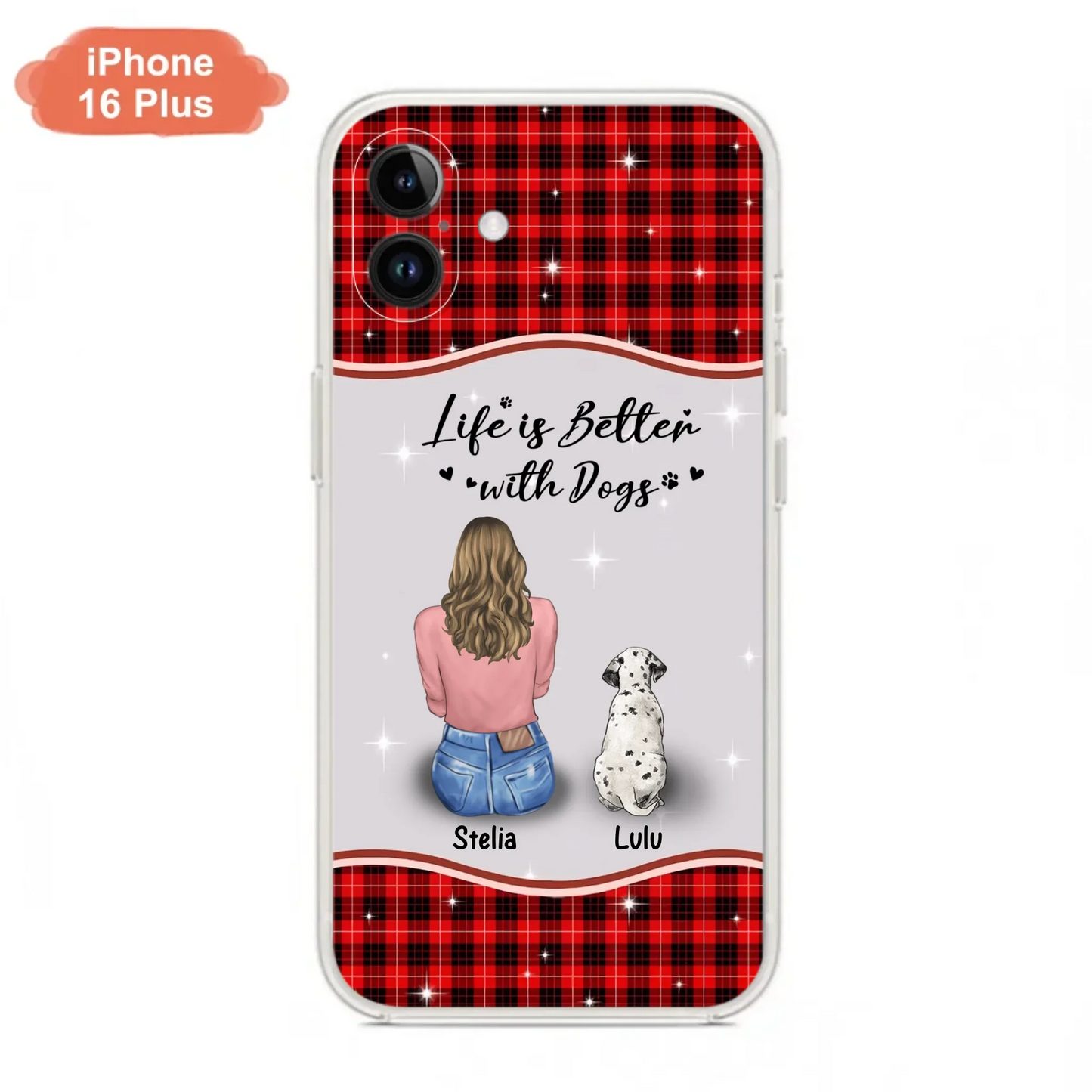 Personalized Dog Mom Phone Case - Upto 5 Dogs -Gift Idea For Dog Owners - Life Is Better With Dogs - Case For iPhone/Samsung