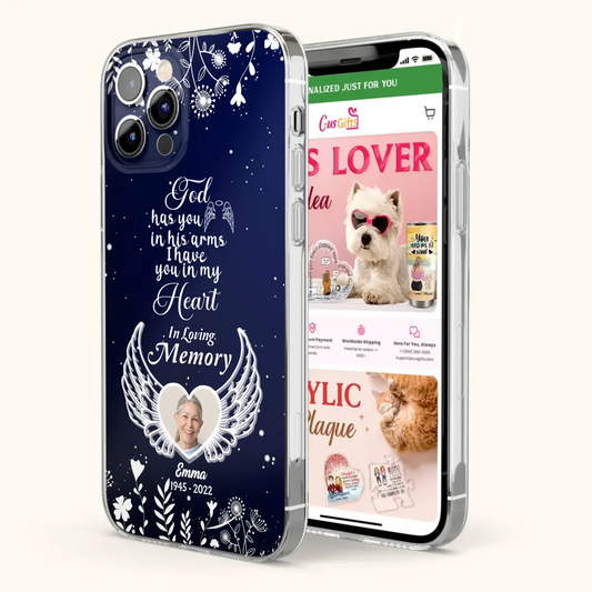 Personalized Memorial Phone Case - Memorial Gift Idea For Family - I Have You In My Heart - Case For iPhone/Samsung