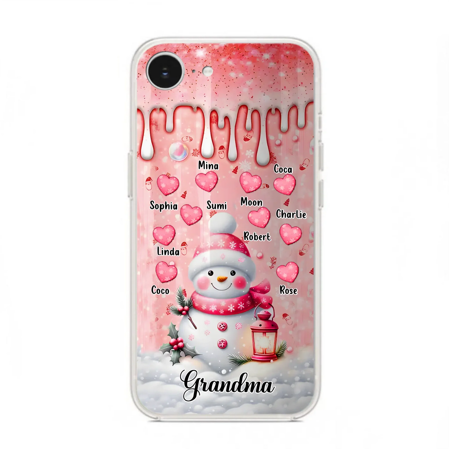 Personalized Snowman Grandma Phone Case - Christmas Gift Idea For Grandma - Up to 10 Kids - Case For iPhone/Samsung - Grandma