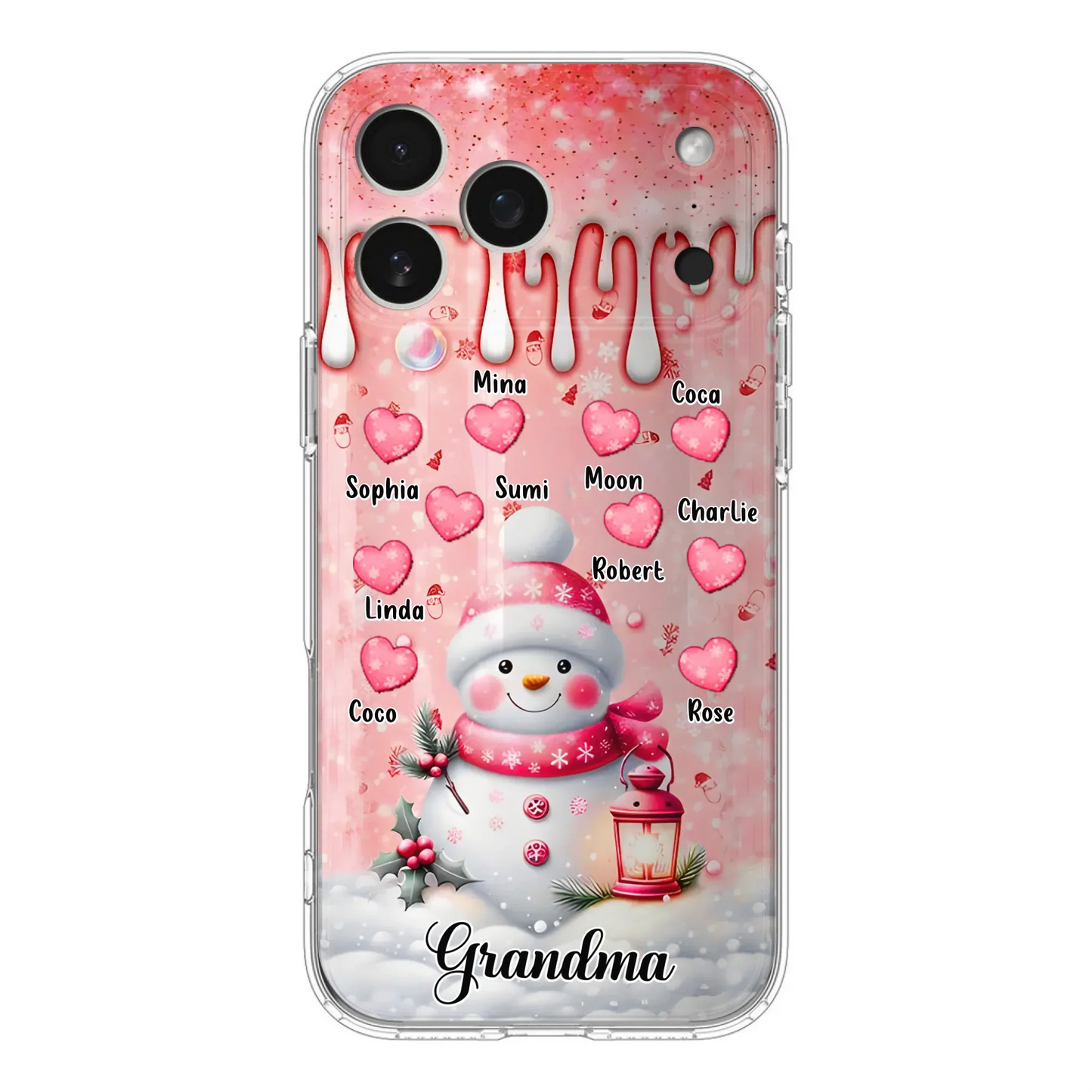 Personalized Snowman Grandma Phone Case - Christmas Gift Idea For Grandma - Up to 10 Kids - Case For iPhone/Samsung - Grandma